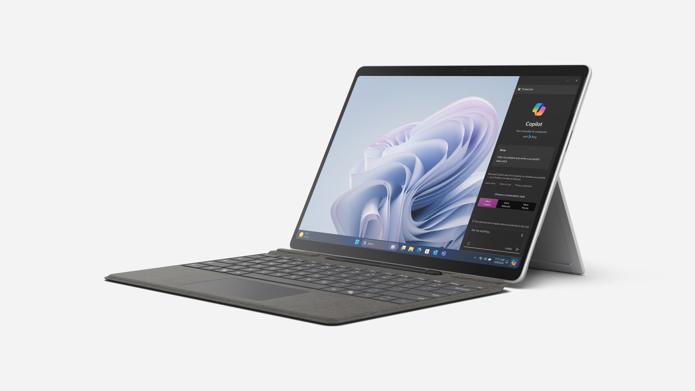 The Surface Pro 10 for Business. This model, released in April, has an Intel chip, but the Arm version is expected to look the same.
