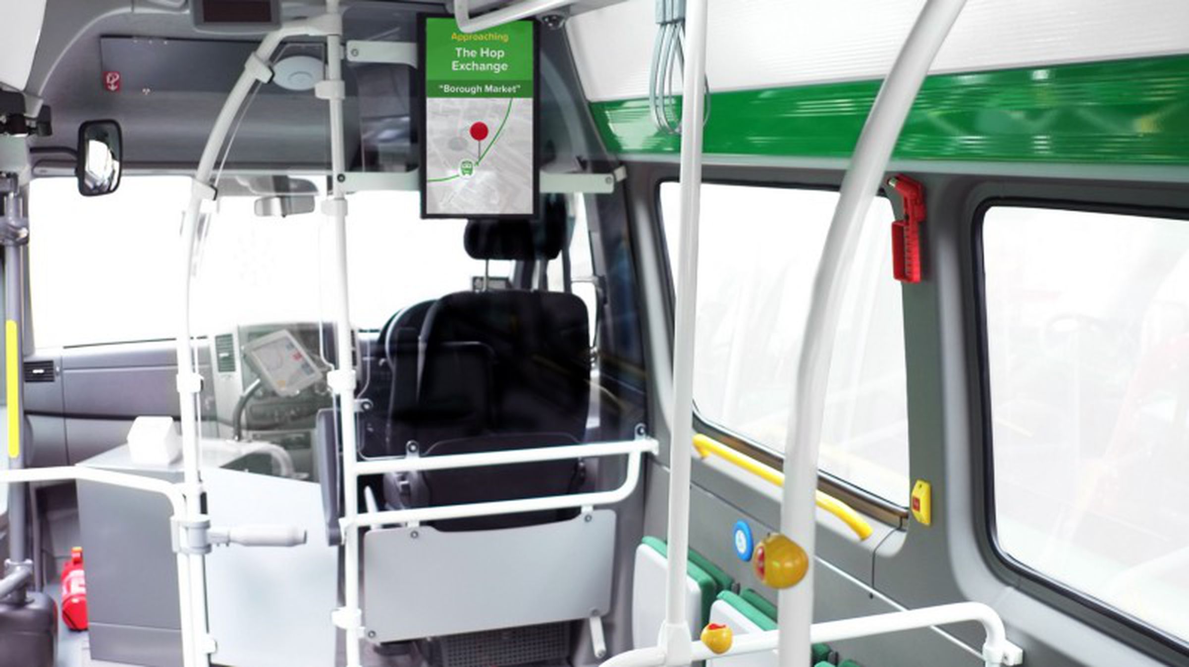 The buses will have large-screen displays for showing routes, and will be kitted out in Citymapper’s signature green livery.