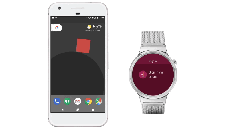 Android Wear 2.0 authentication features