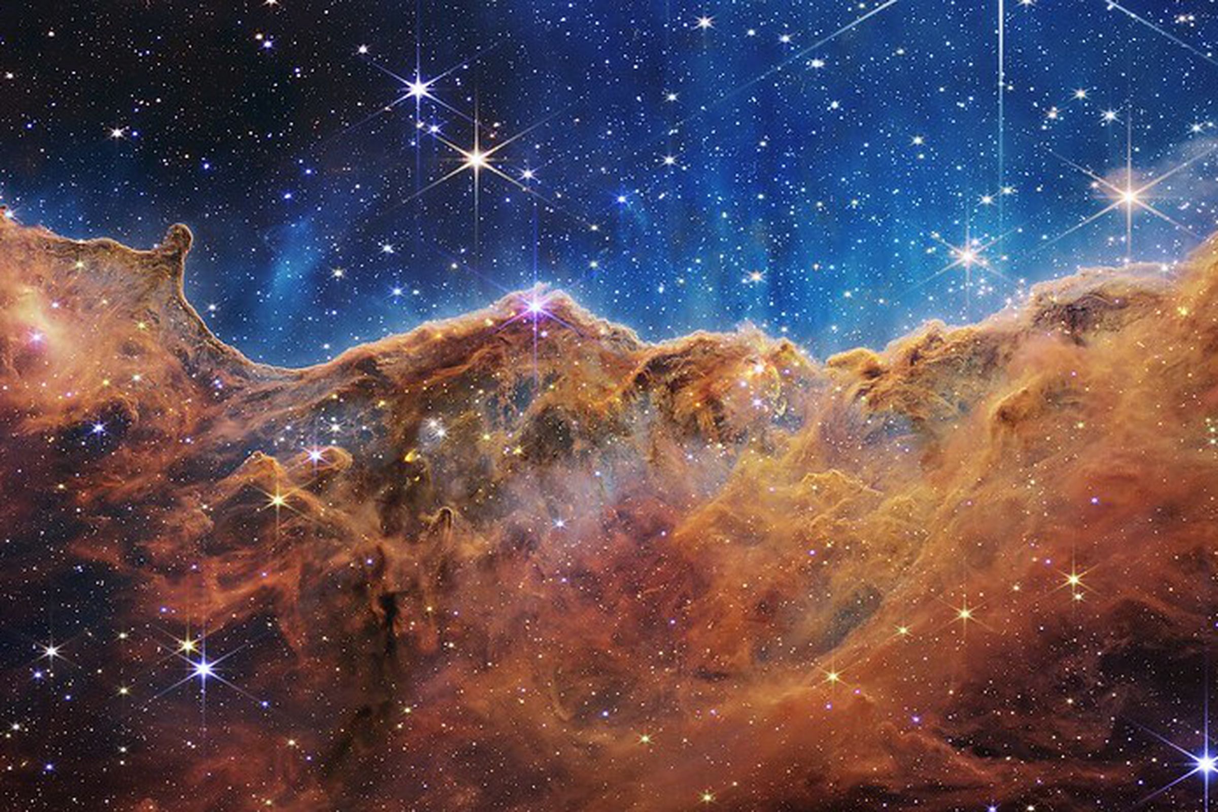 An image of the Carina Nebula, taken by JWST