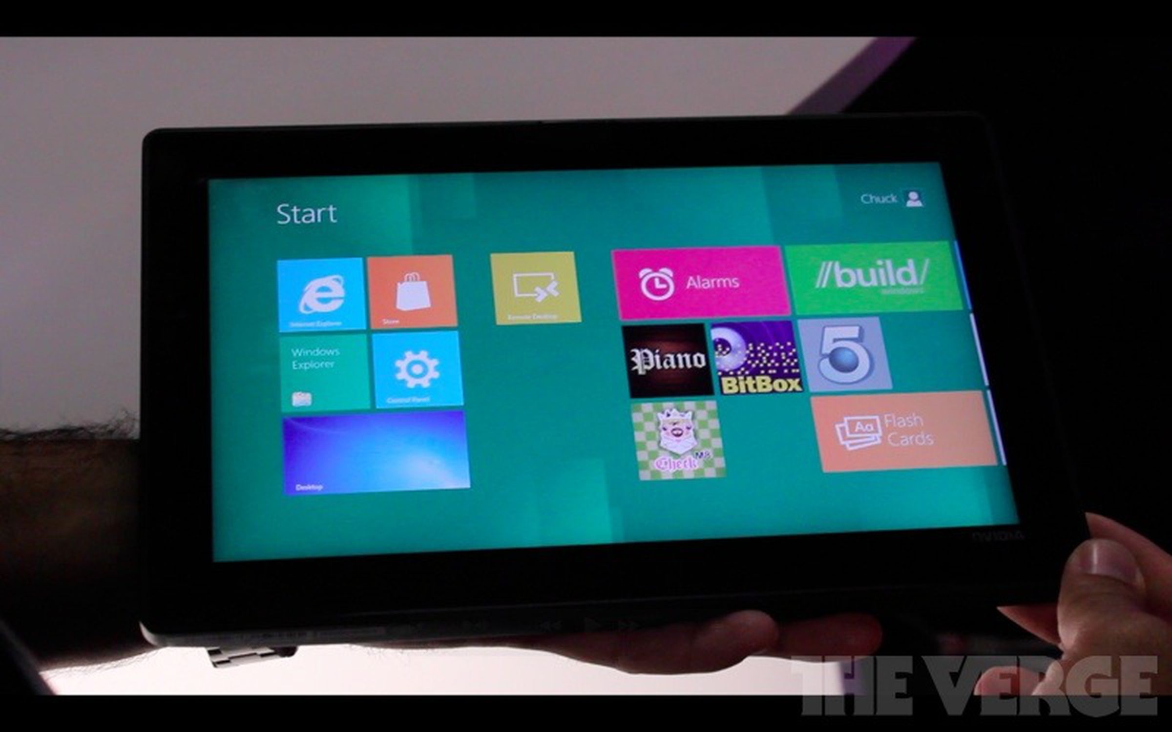 Nvidia Kal-El tablet running Windows 8 developer build