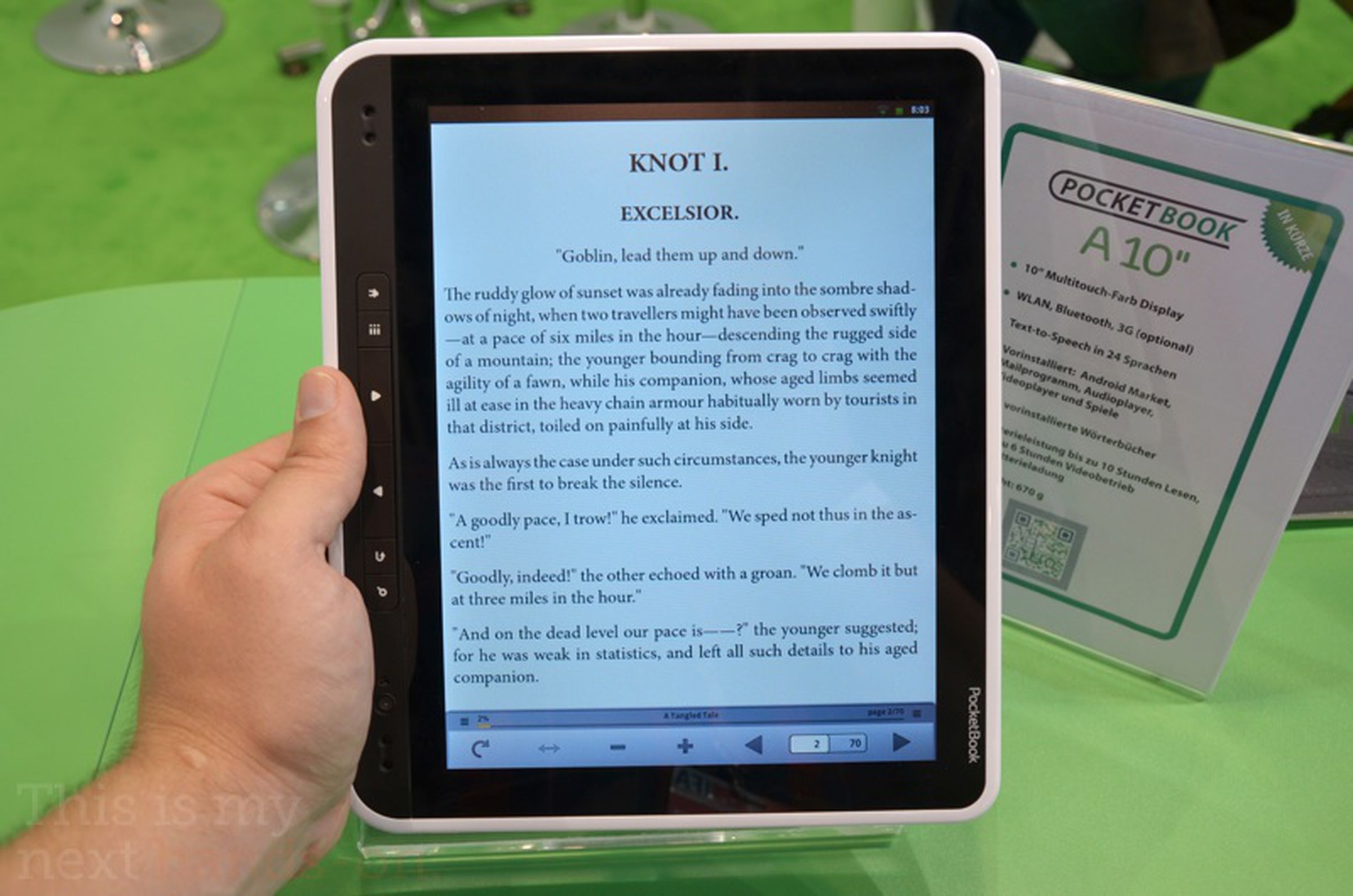 PocketBook A10 reading tablet hands-on photos