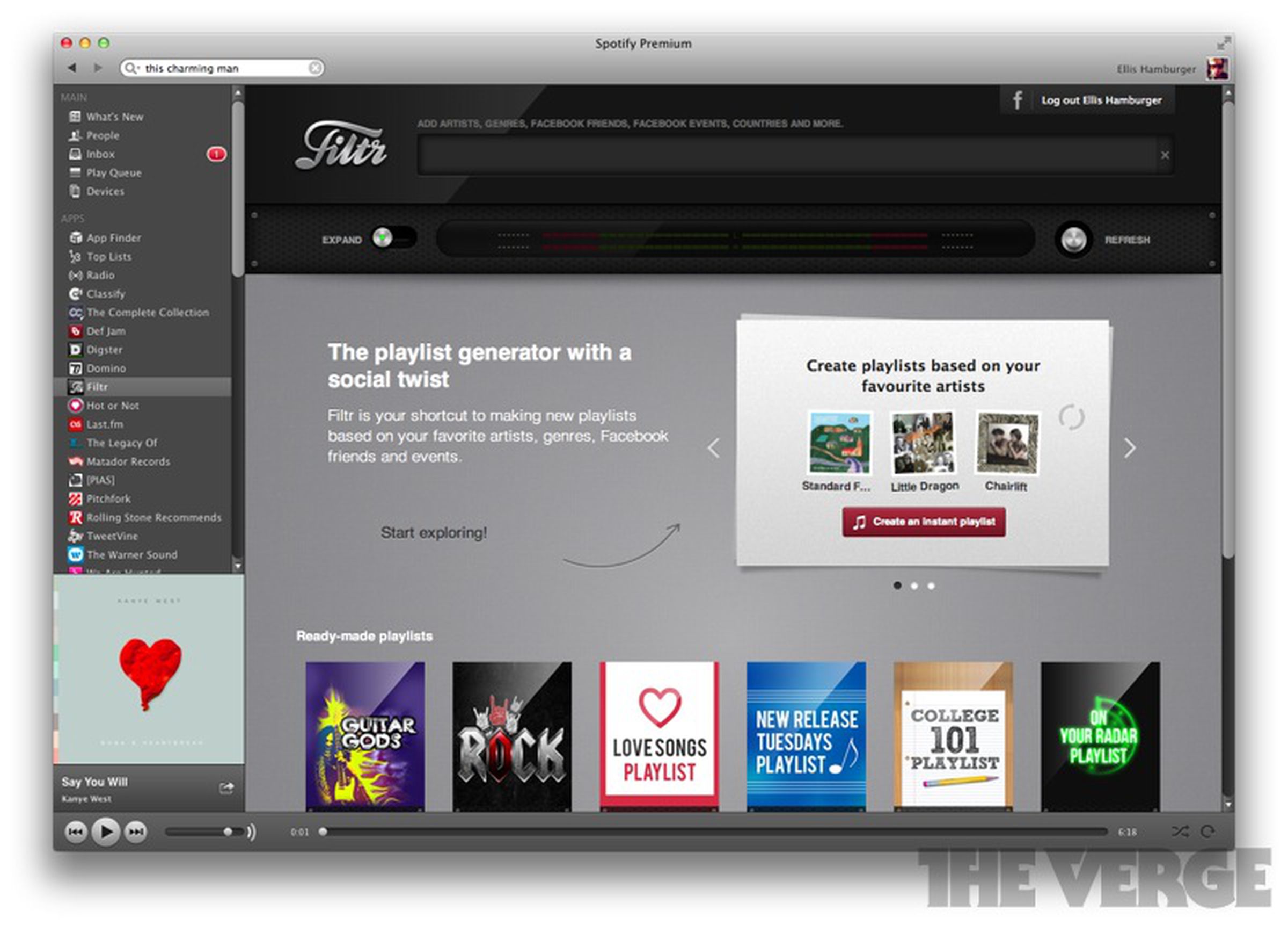 Spotify 'next generation' app screenshots