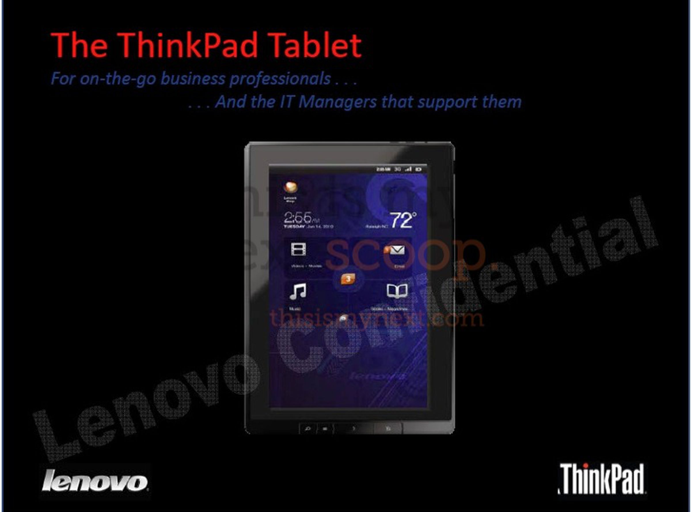 Lenovo ThinkPad Tablet Slides