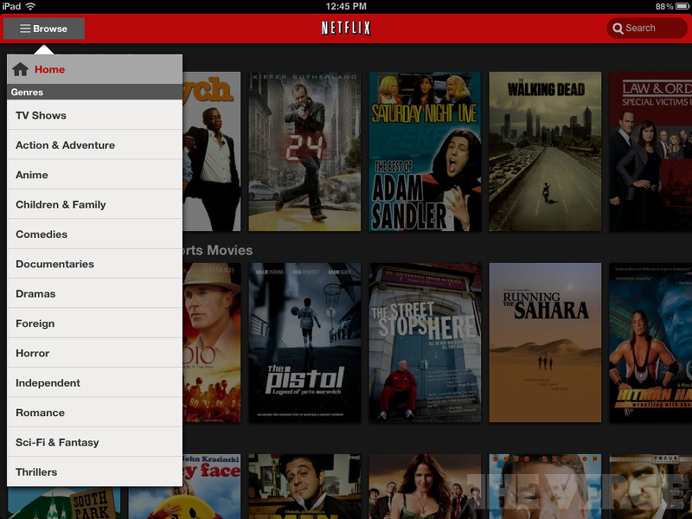 Netflix iPad app redesign