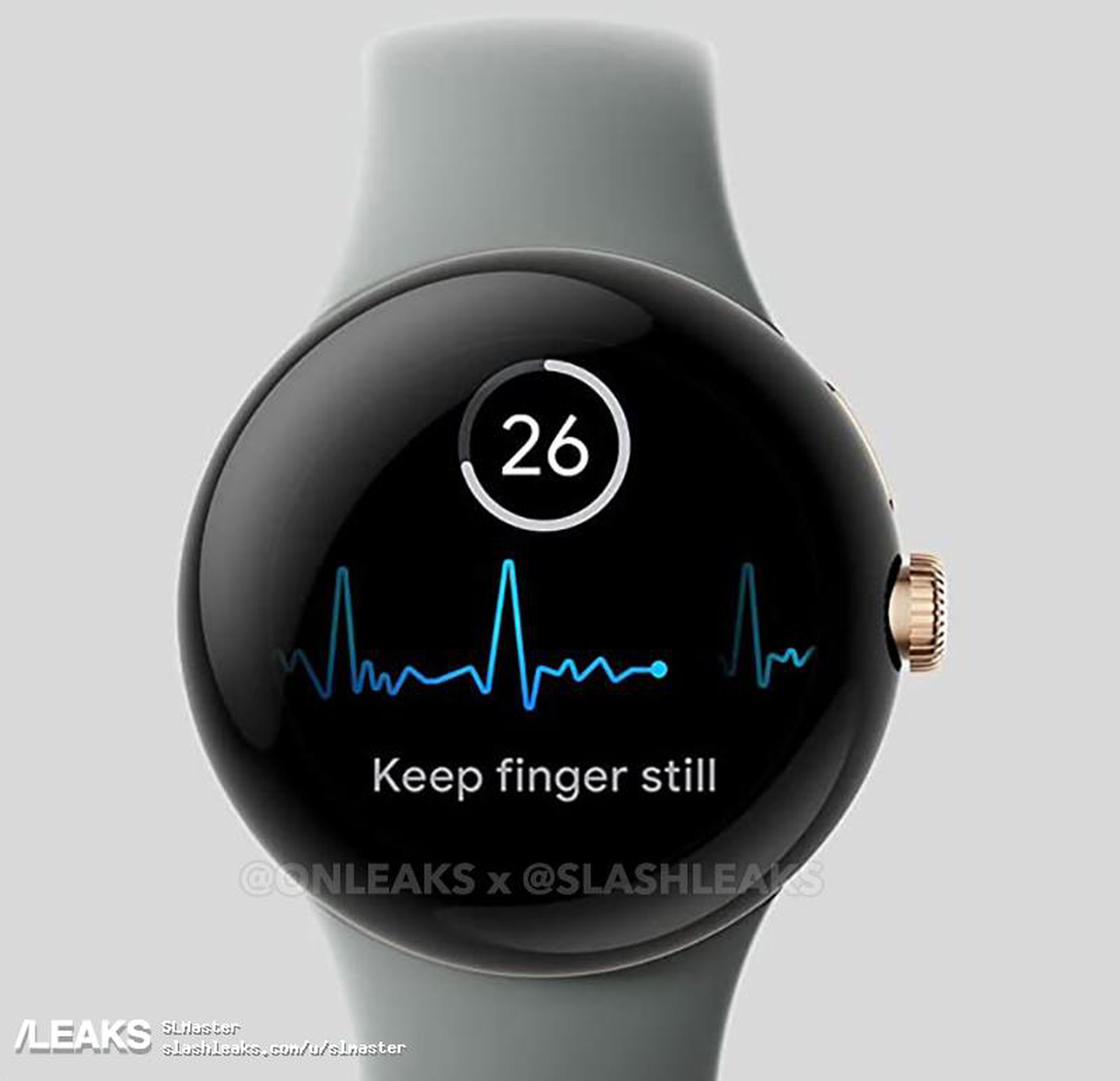 A Pixel Watch showing an ECG on the watch face