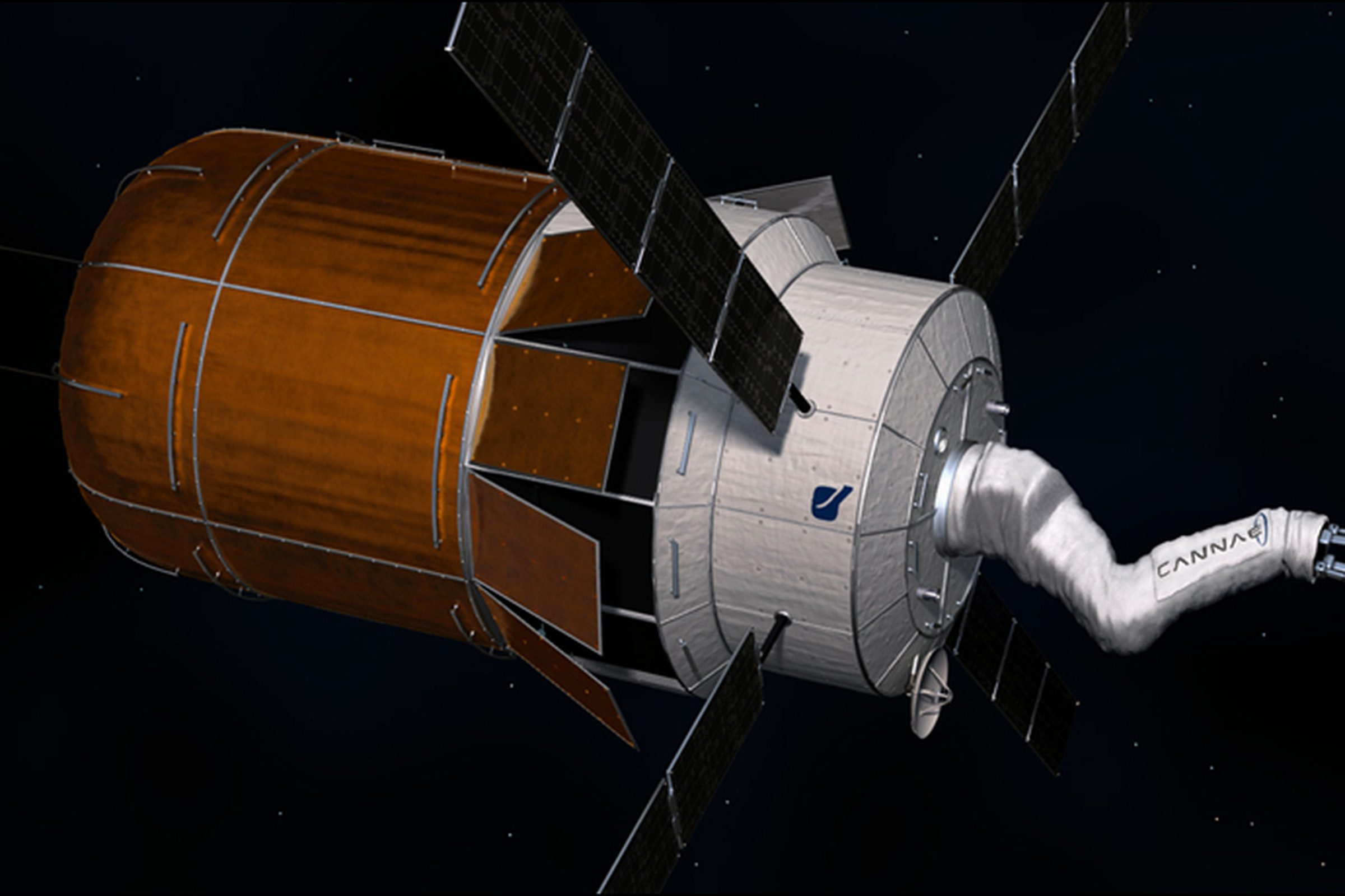 Concept spacecraft with a "Cannae Drive," which uses contained microwaves as propulsion