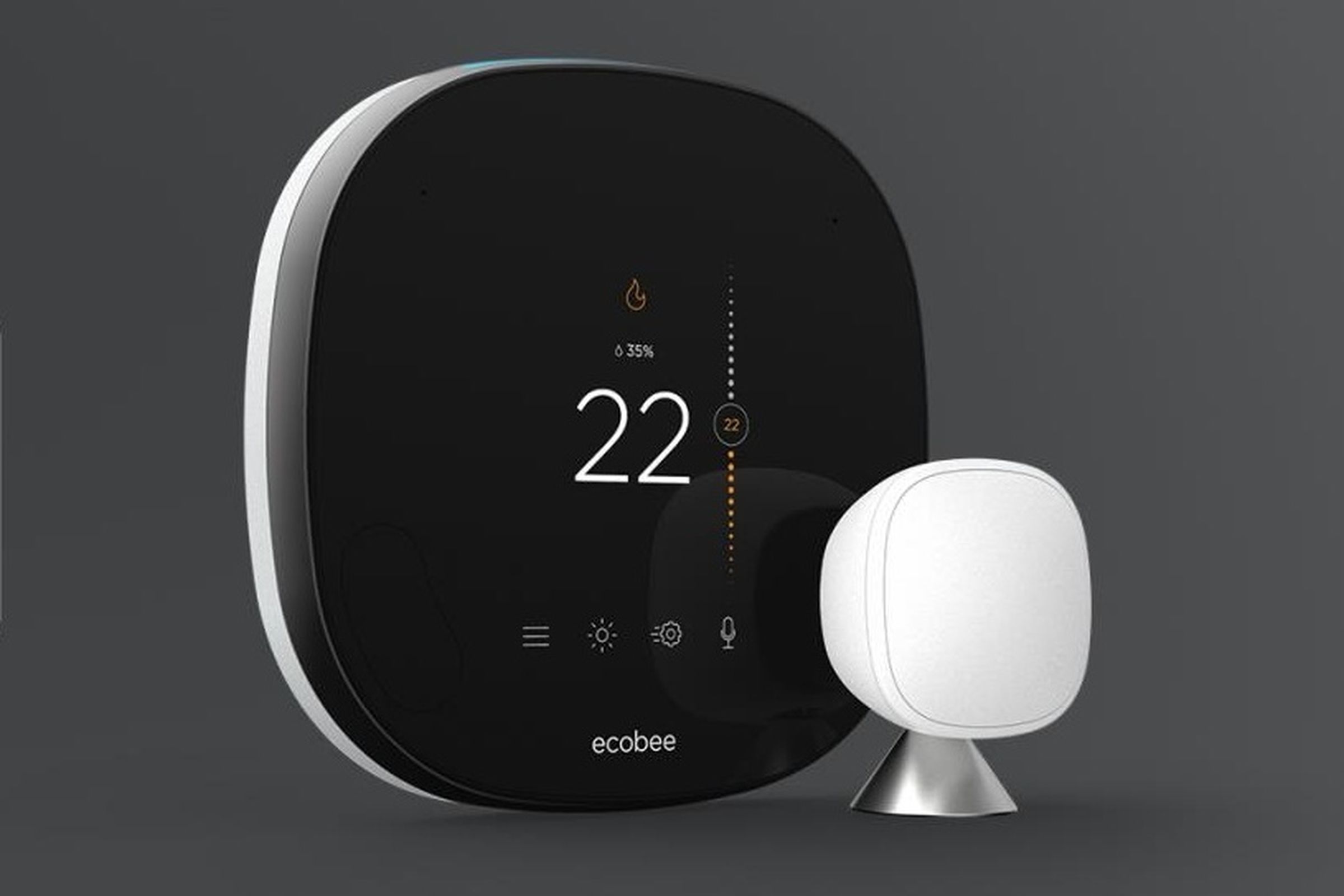 An Ecobee smart thermostat