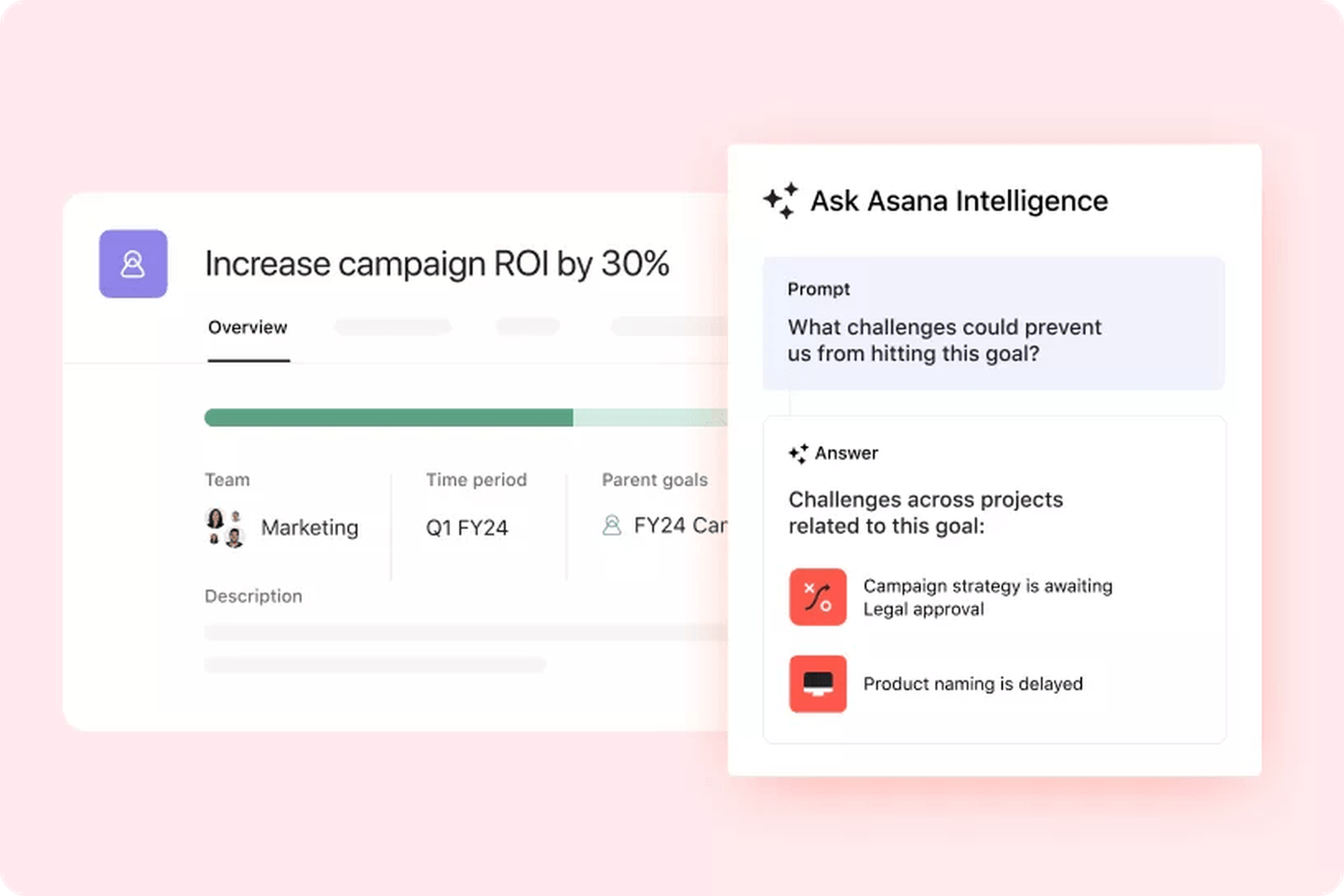 Screenshot of Asana’s AI.