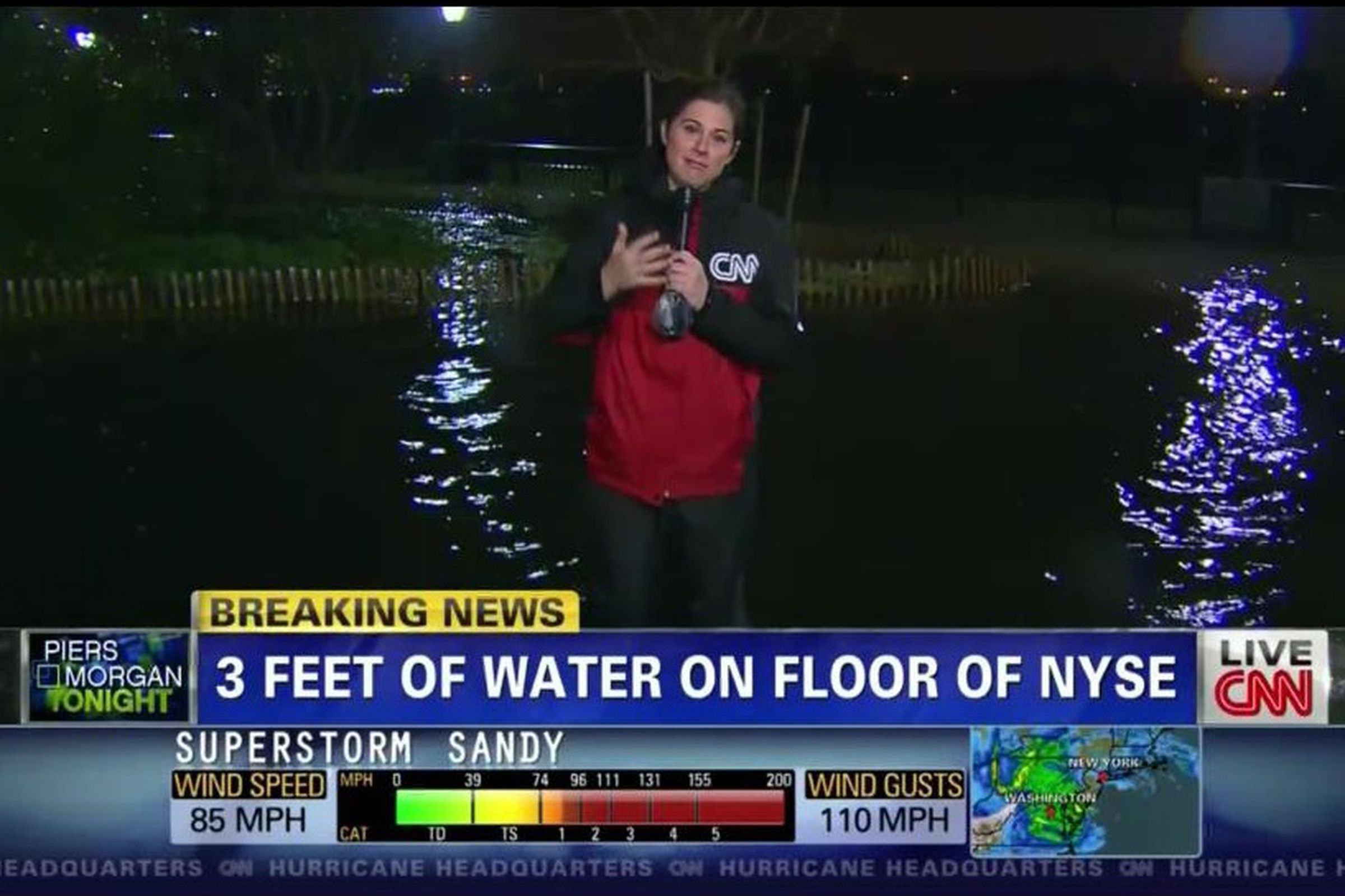 CNN NYSE flood hurricane sandy fake