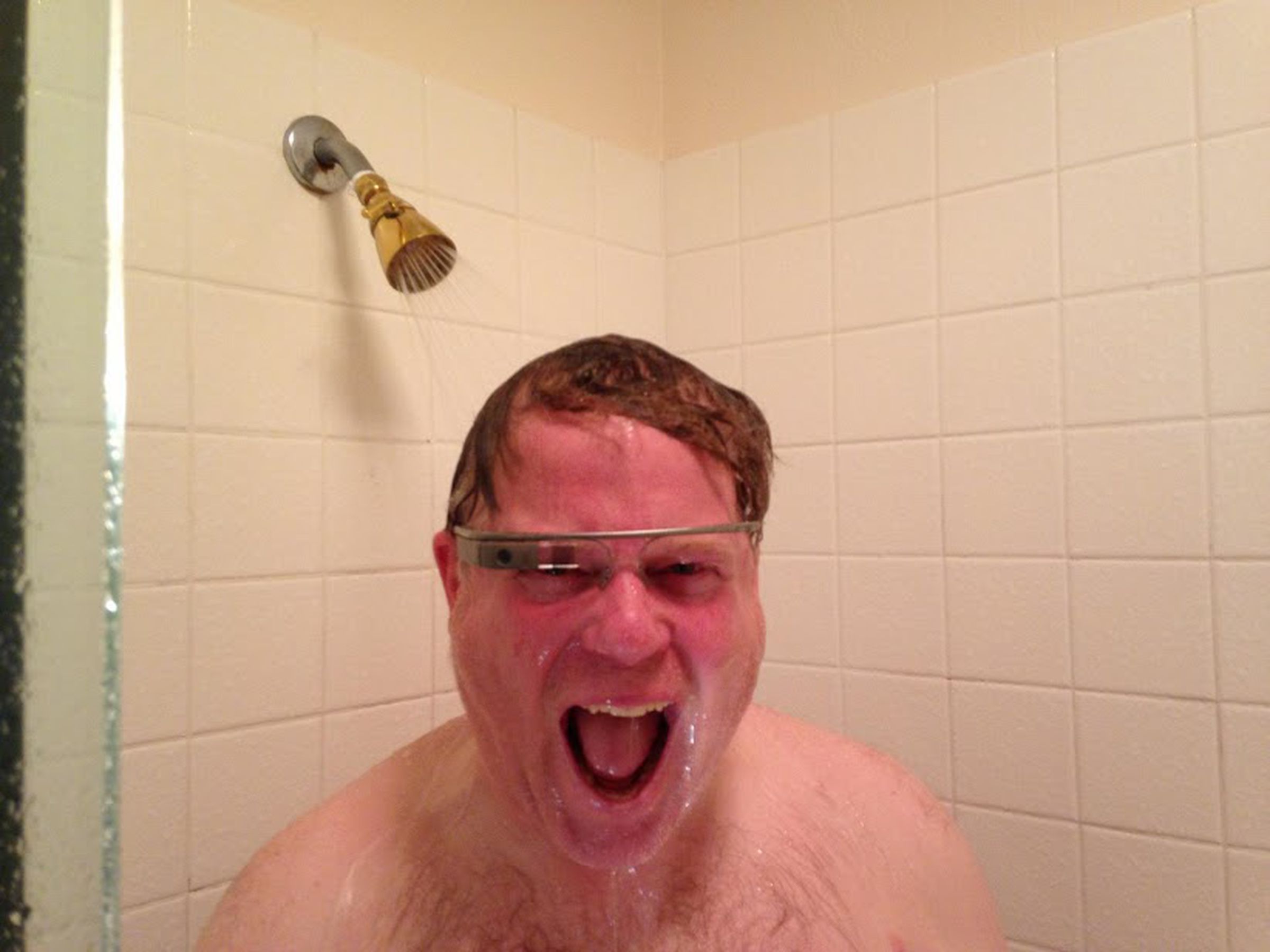 Robert Scoble Google Glass shower