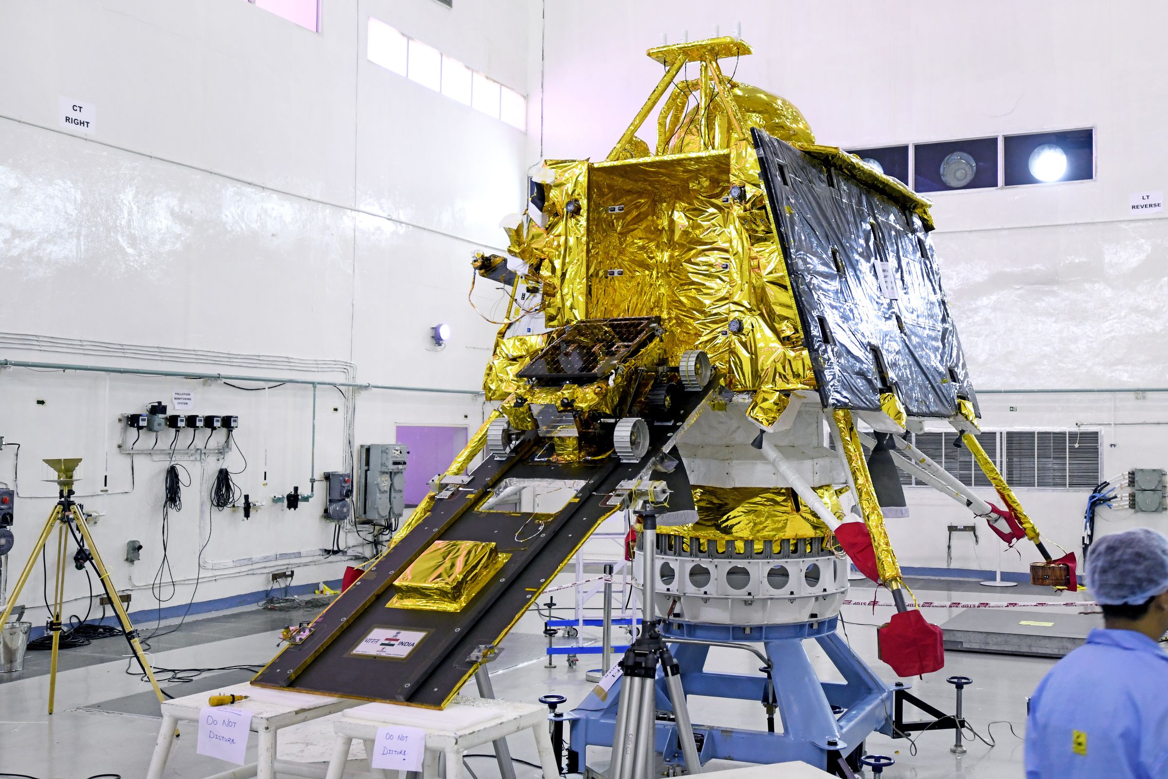 The Chandrayaan-2 Vikram lander and rover before launch