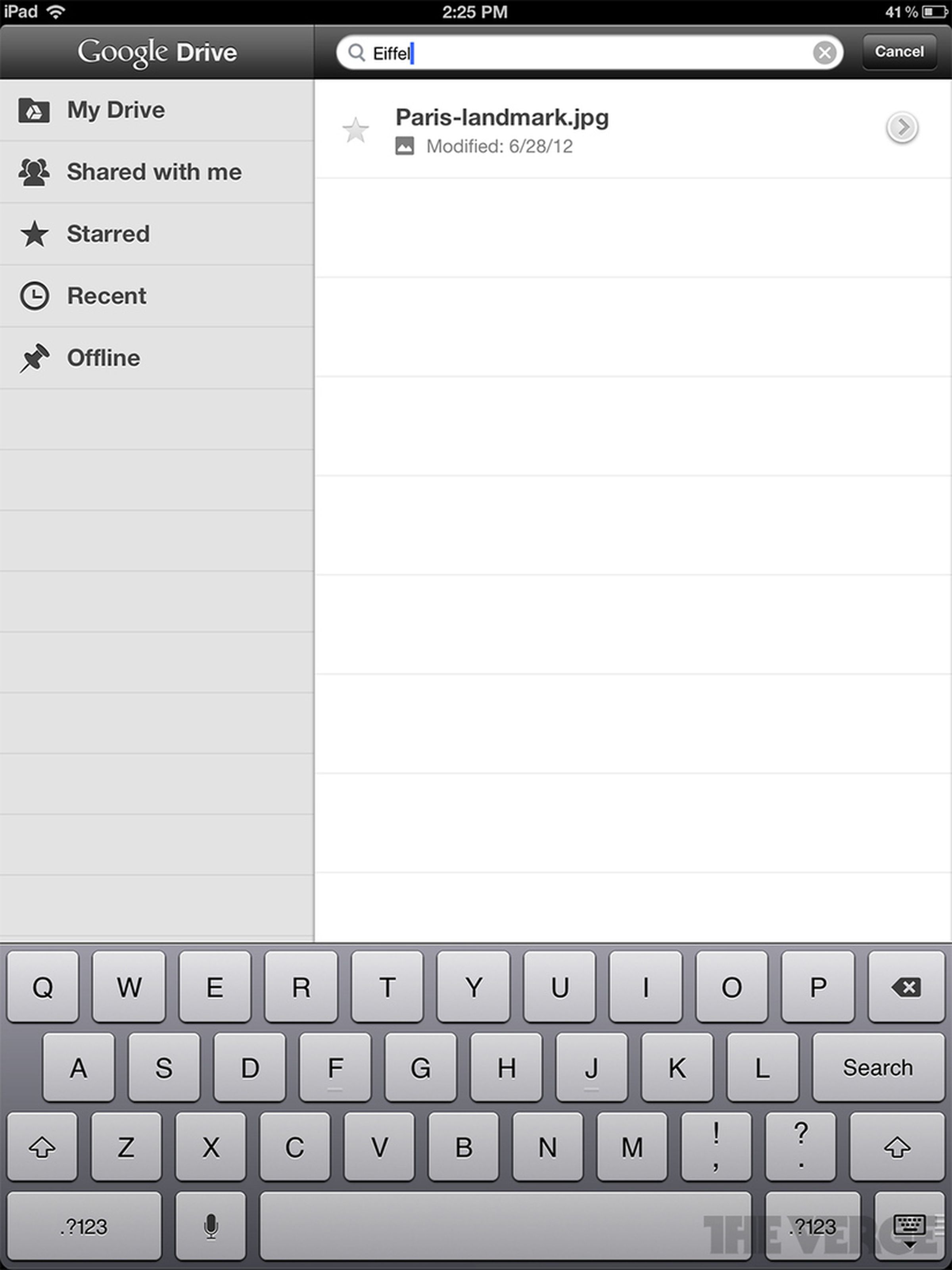 Google Drive for iPad hands-on pictures