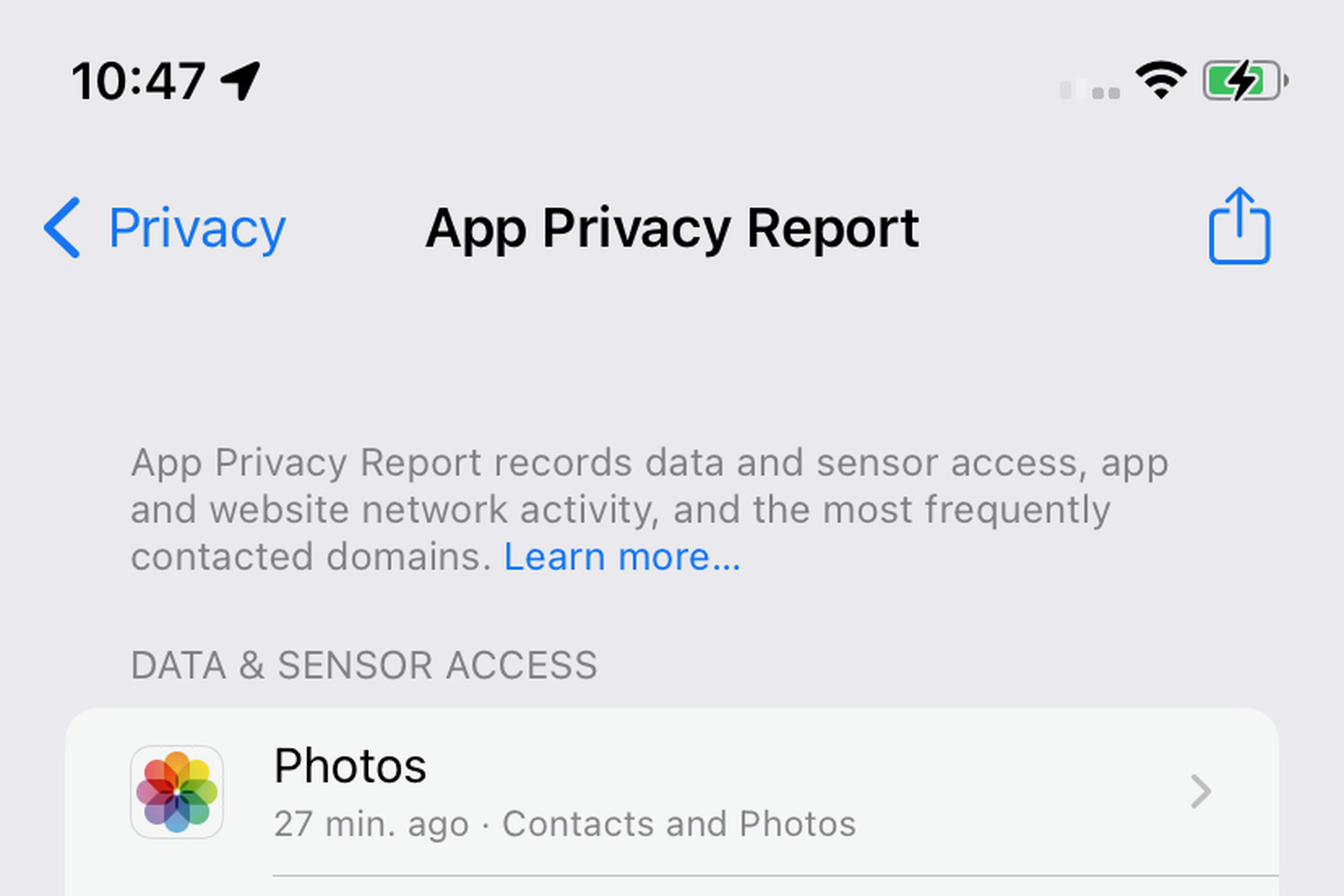 safari privacy report trackers