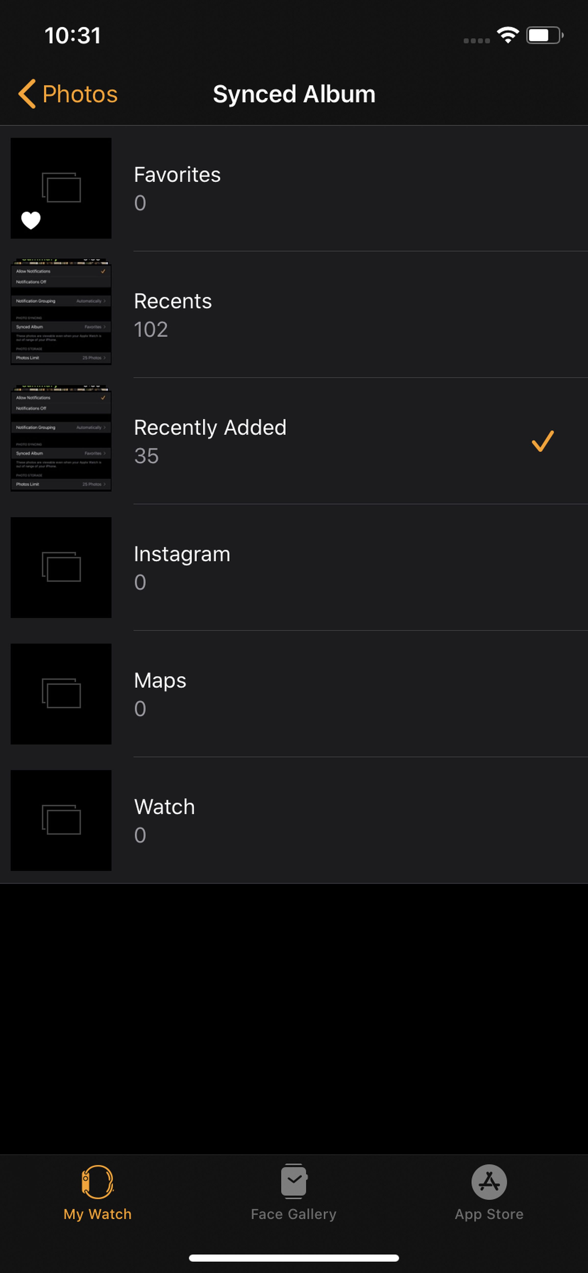 Screenshots on Apple Watch
