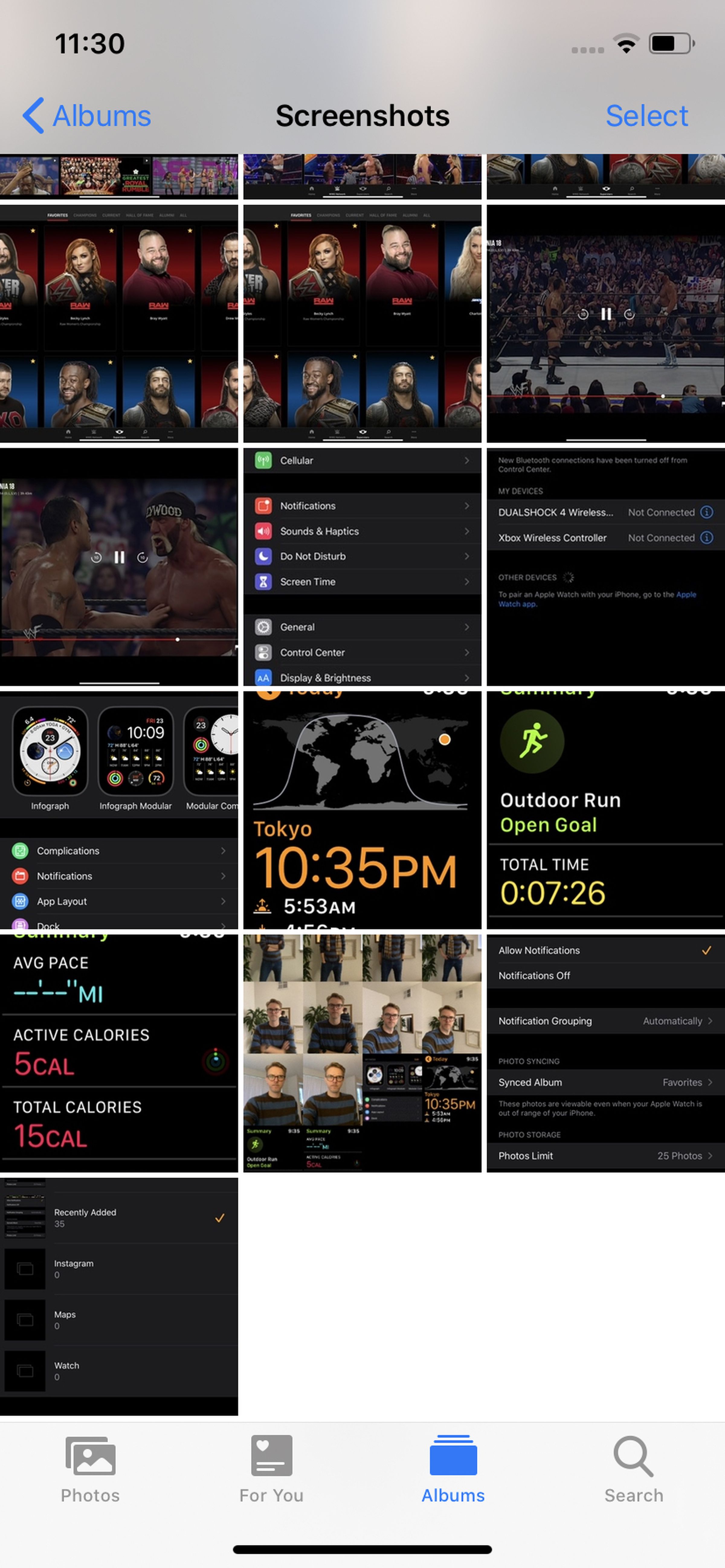 Screenshots on Apple Watch