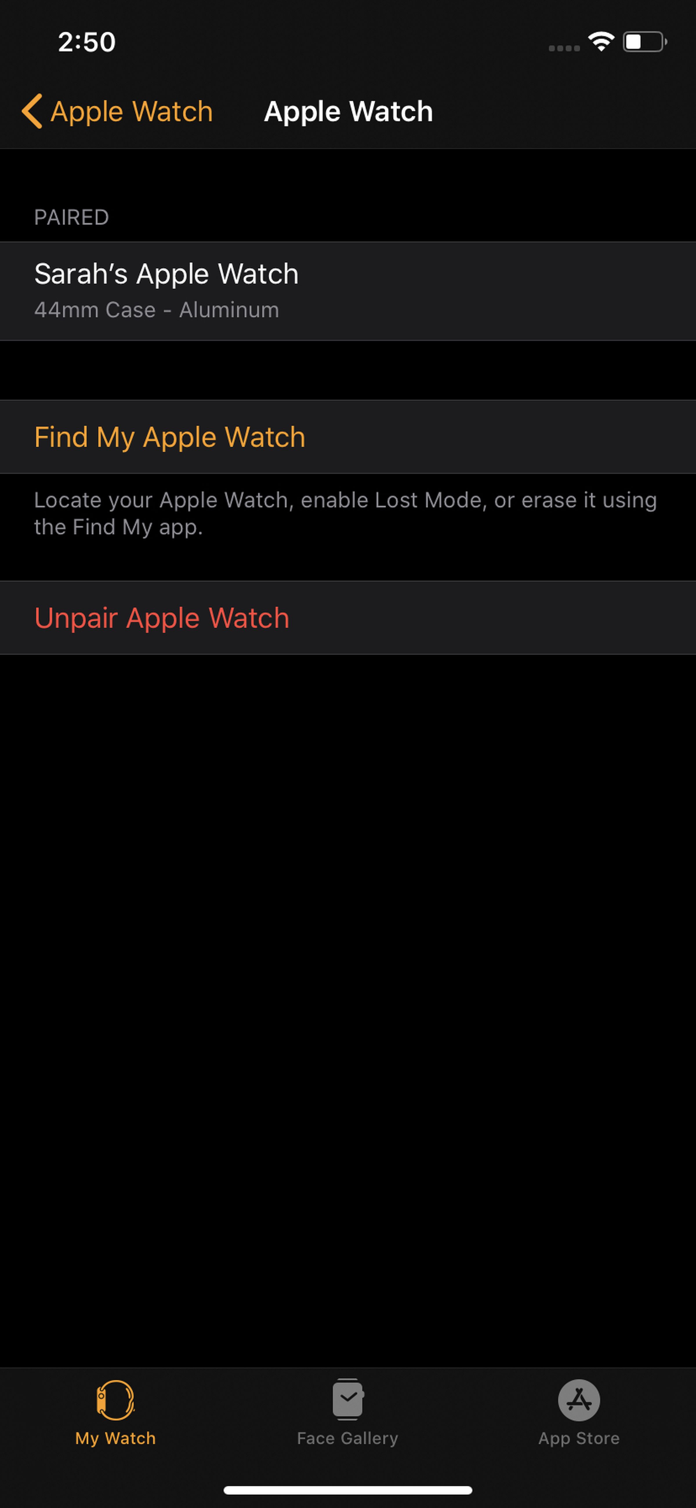 Find Your Watch app