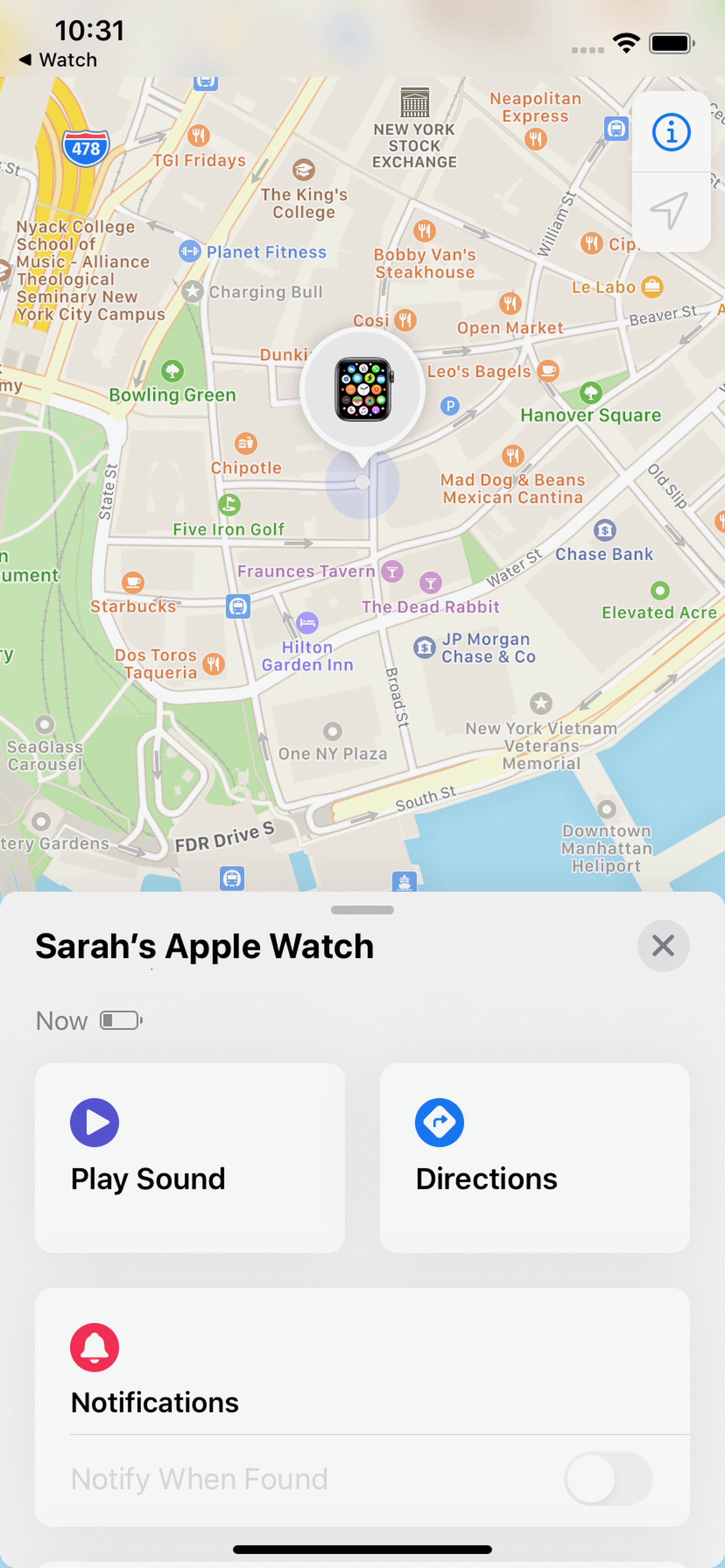 Find Your Watch app