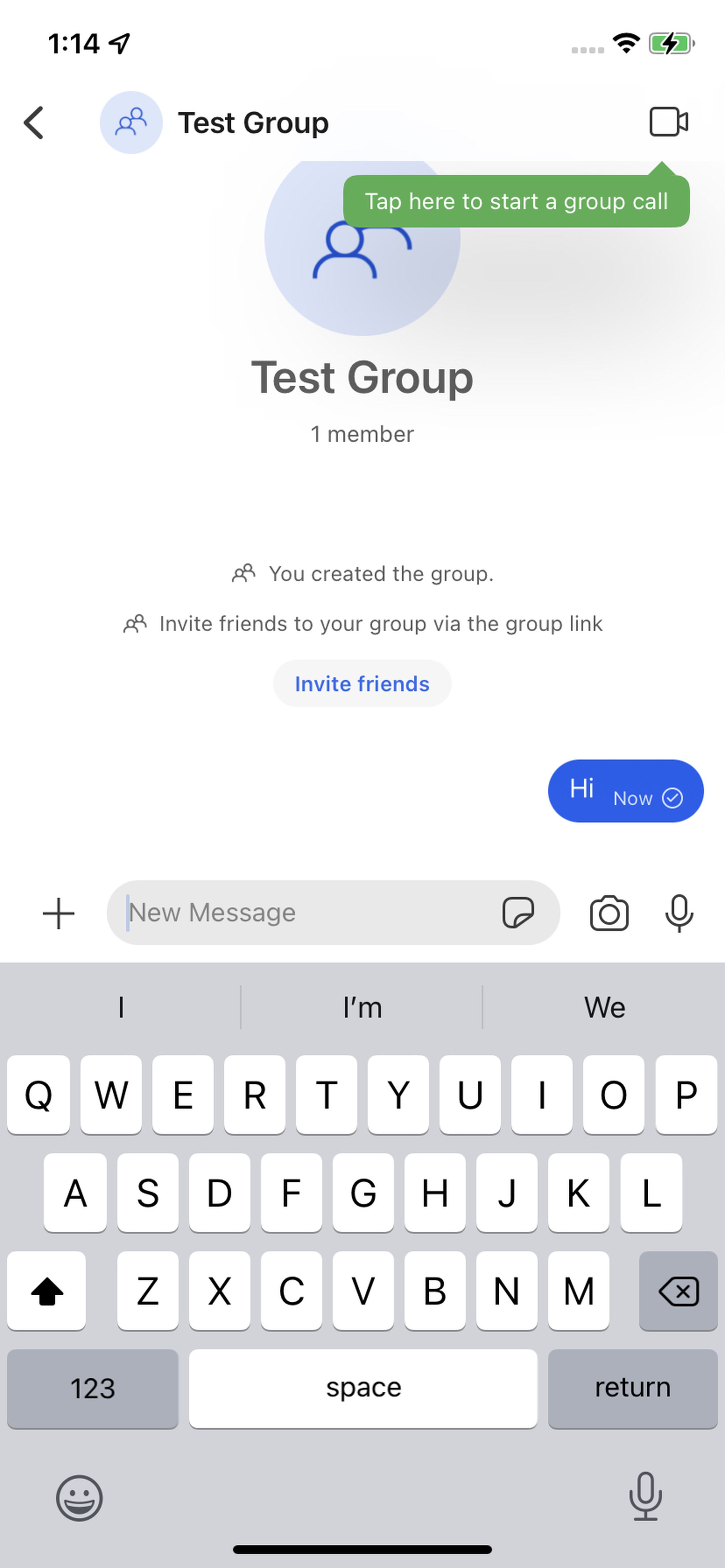 A group meeting starts as a text chat.