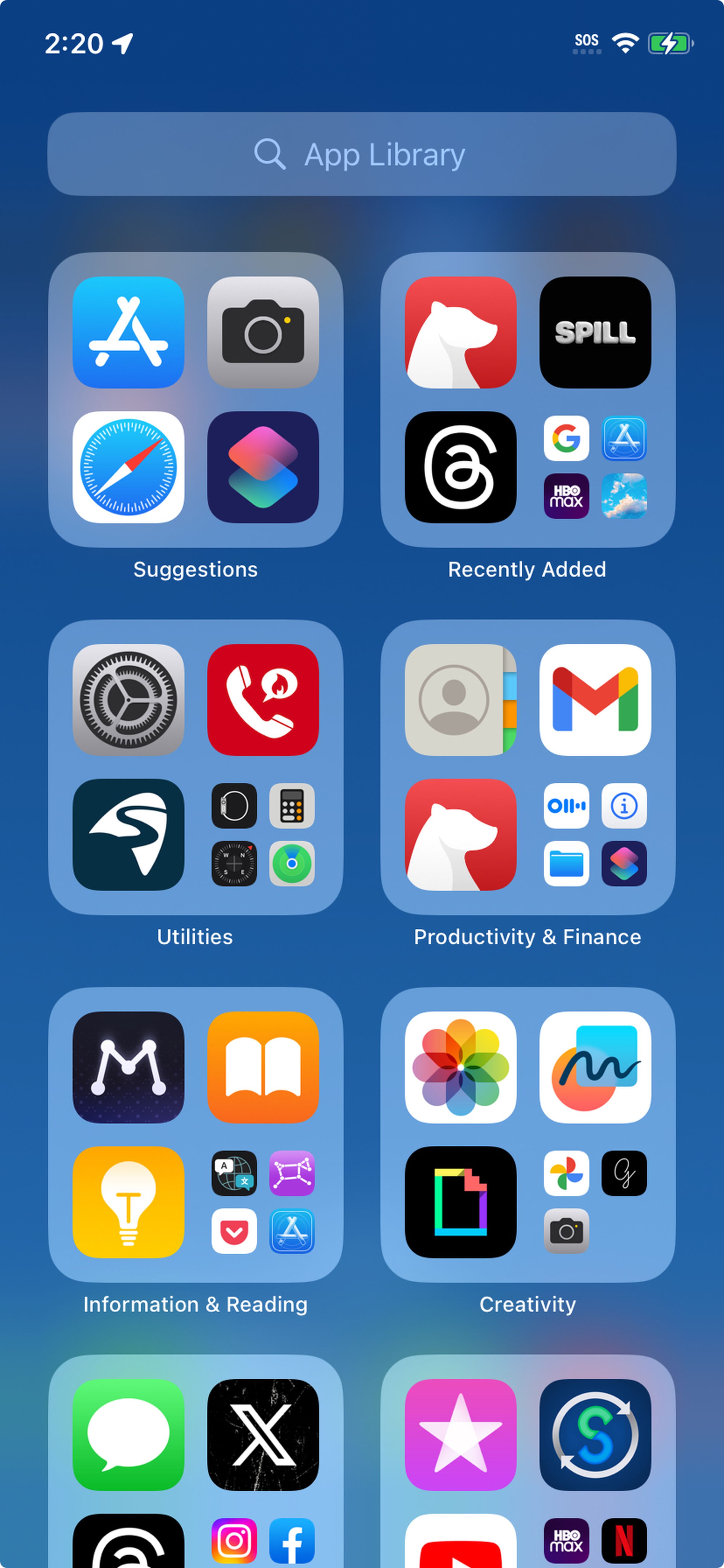 iPhone App Library