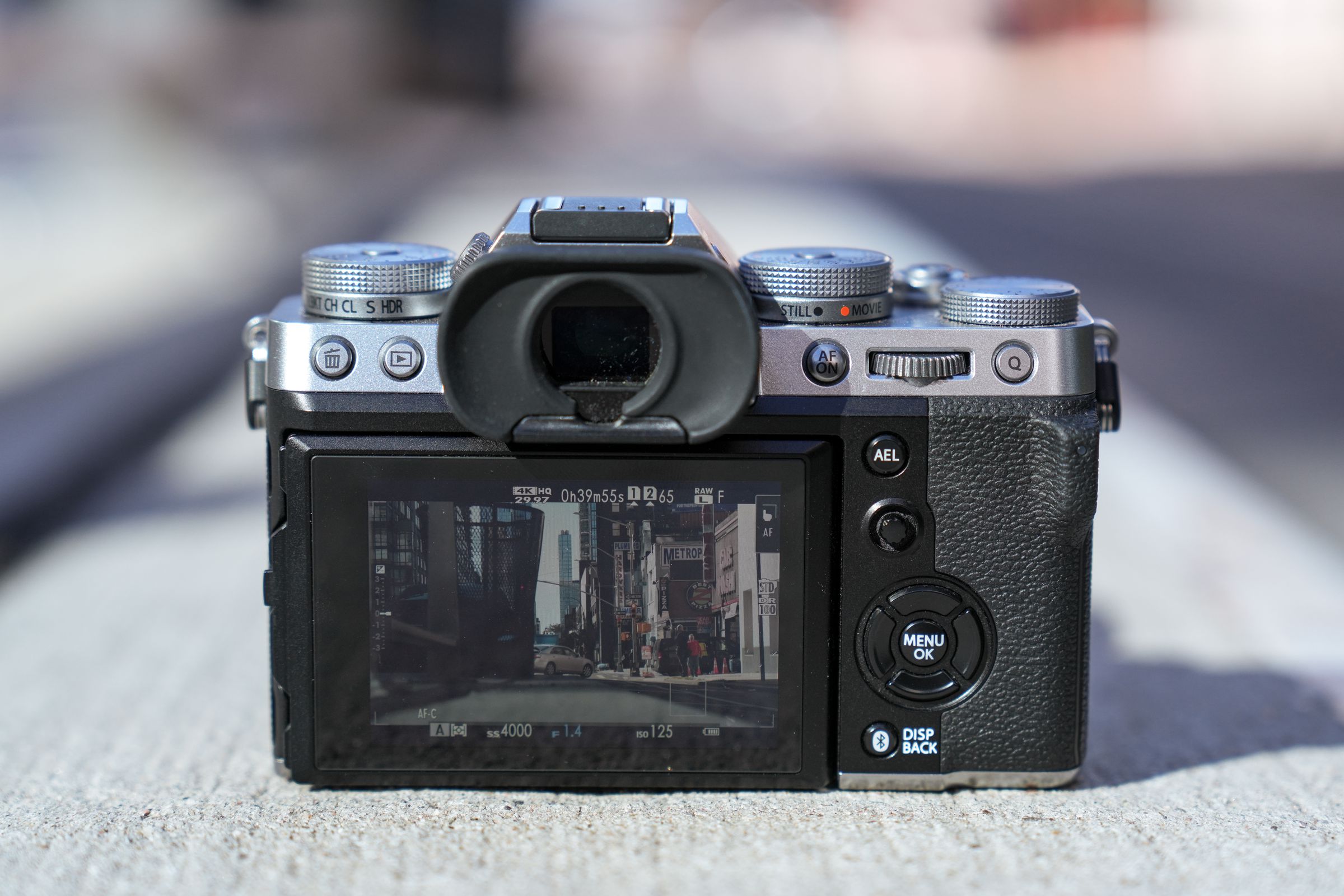 The rear controls are a whole lot like the X-T4. That includes the clickable thumb dial, which Fujifilm changed on the X-H2 for the sake of improving weather resistance on that pro-oriented camera.