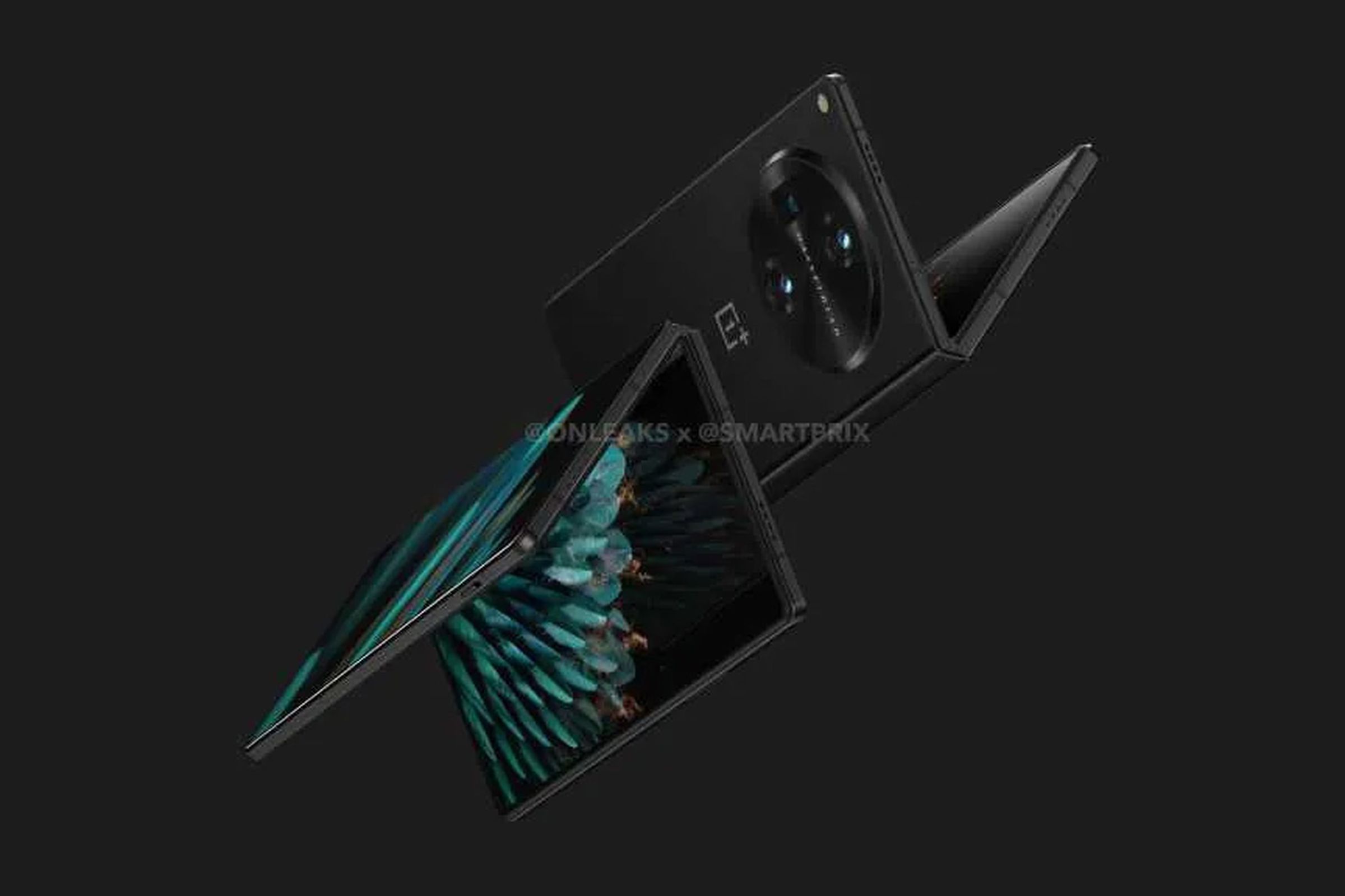 An unofficial render of the upcoming OnePlus foldable.