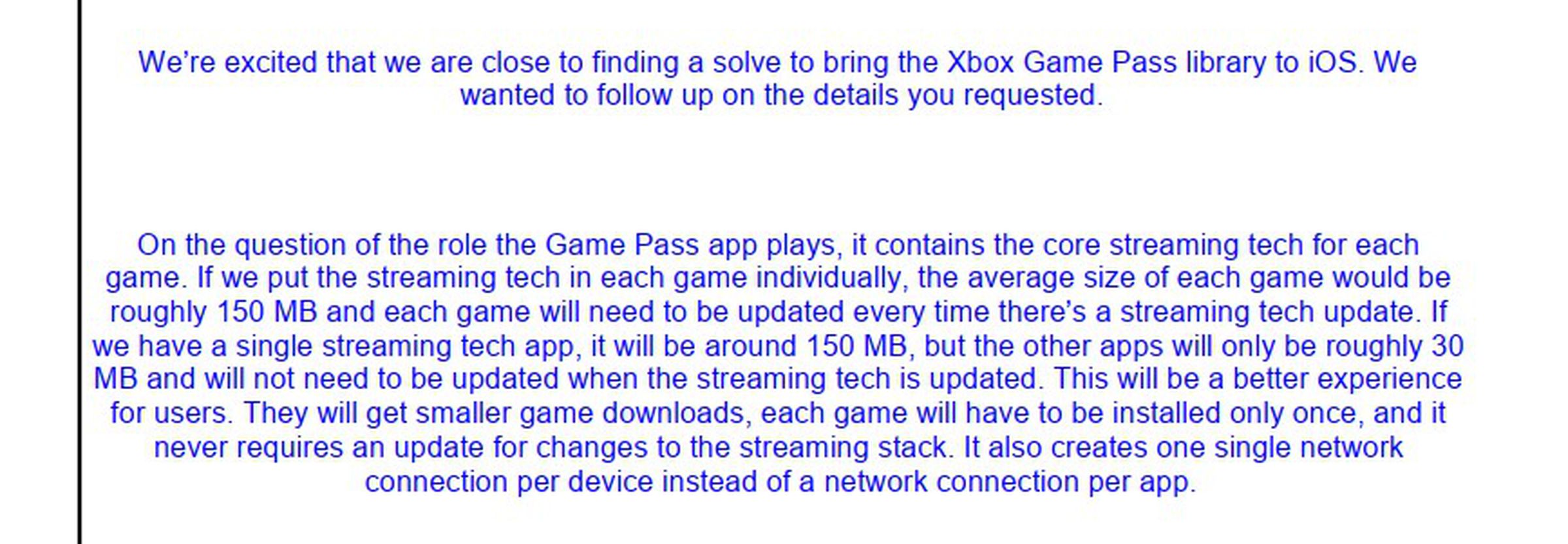 Wright explains that Microsoft is “close to finding a solve” to bring Xbox games to iOS as App Store apps.