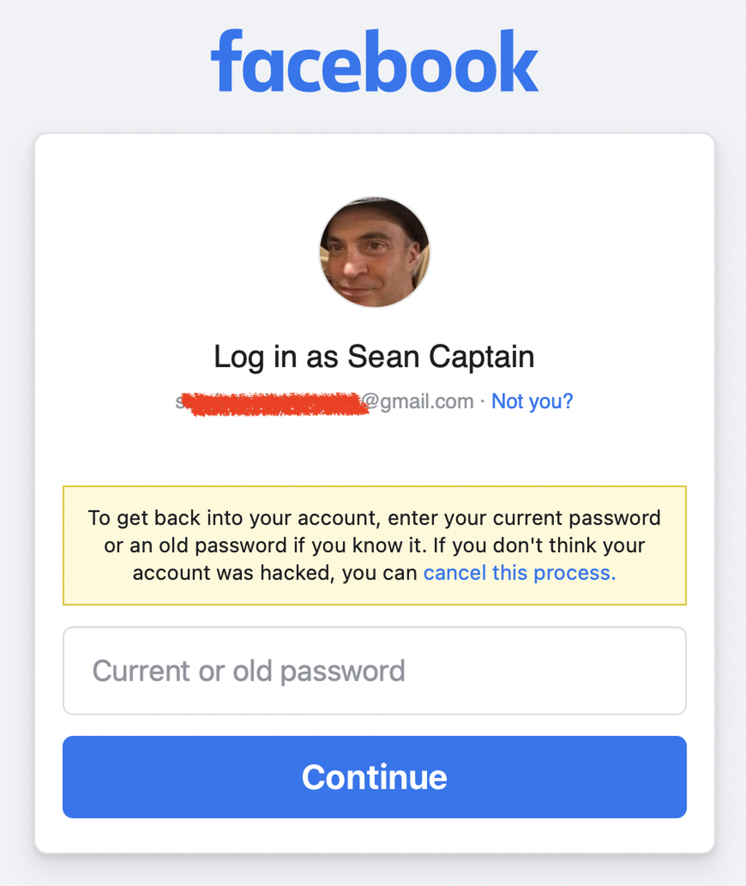 A recent password can help you regain control of your Facebook account, even if it’s not still in use.
