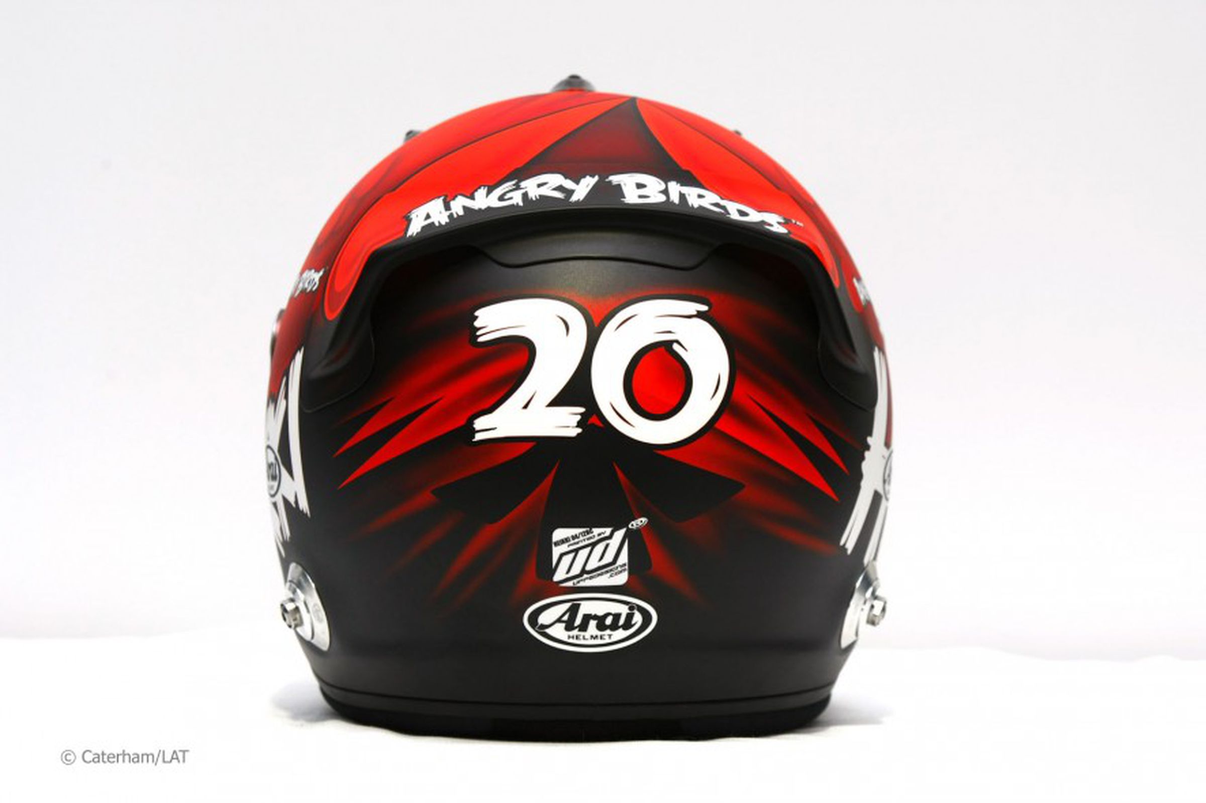 Heikki Kovalainen's Angry Birds F1 helmet