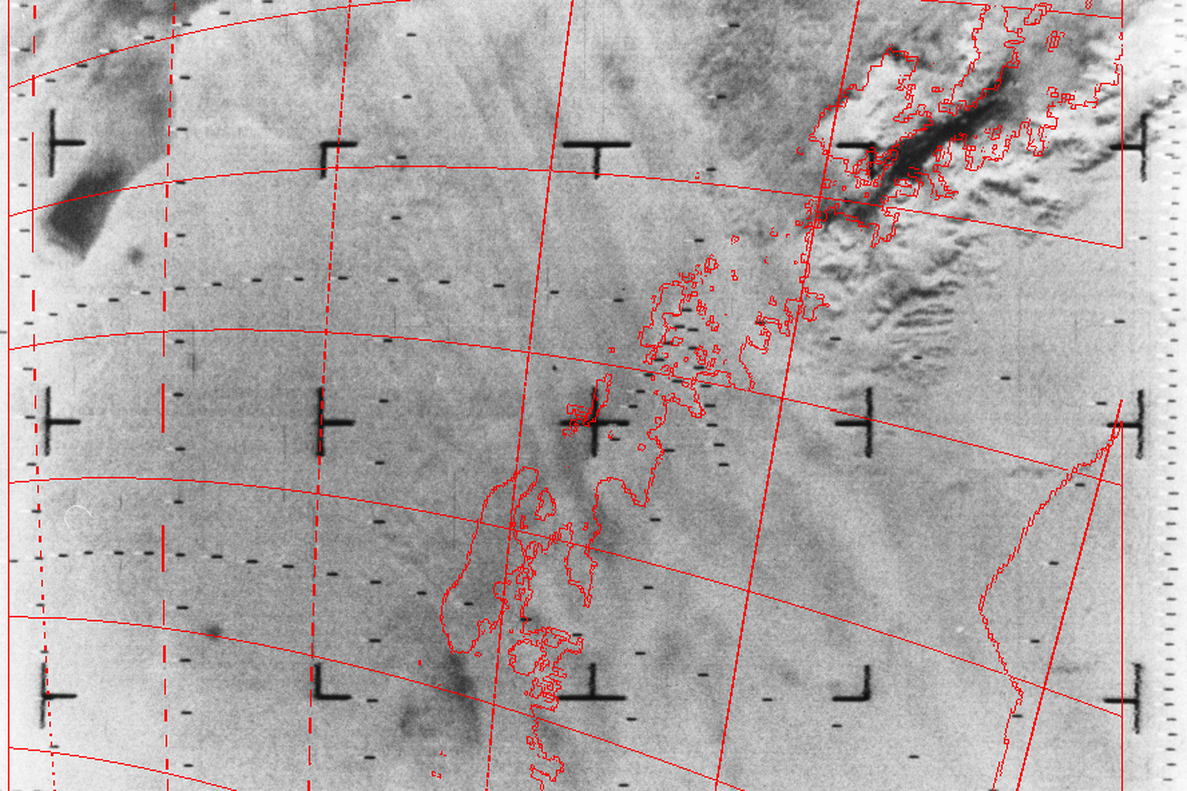 First satellite image captured by NASA's Nimbus satellite in 1964