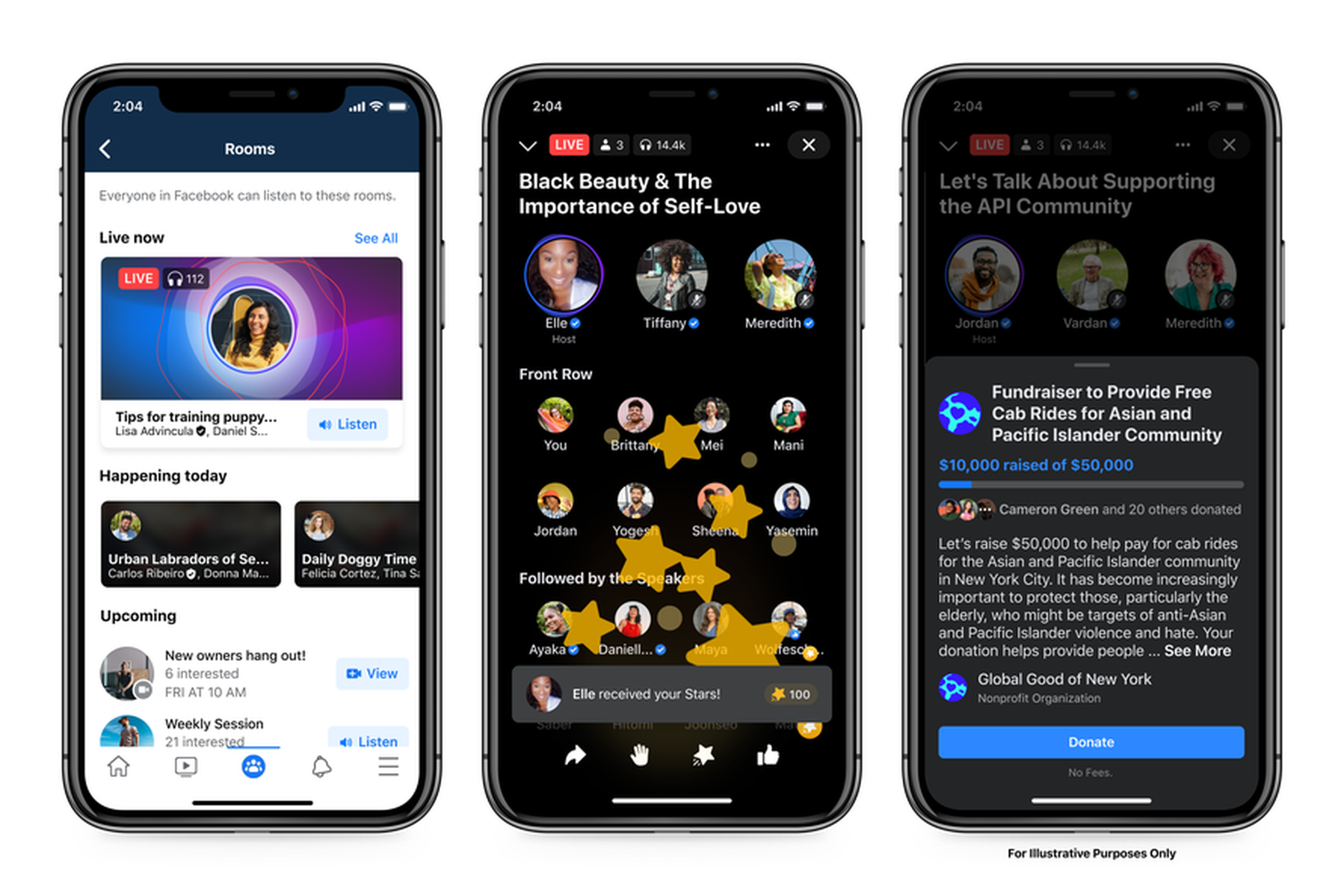 Facebook launched its Live Audio Rooms feature (above) to rival once-buzzy app Clubhouse. 