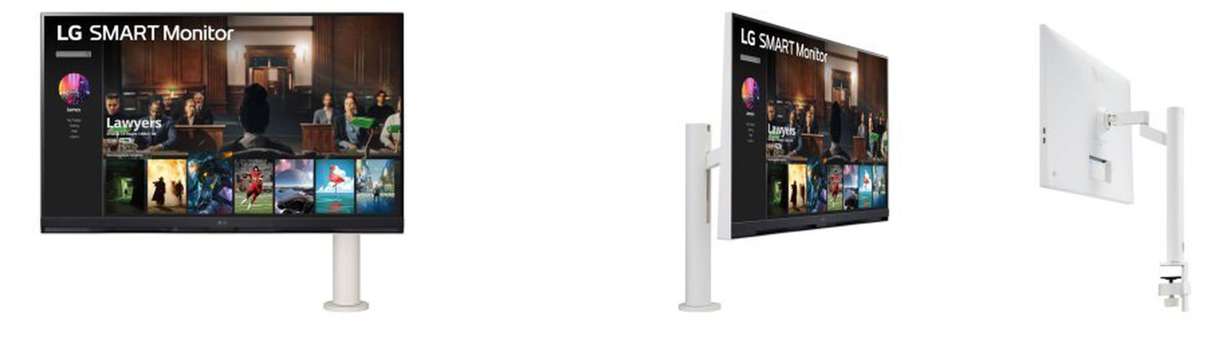All the angles for the LG Smart Monitor.