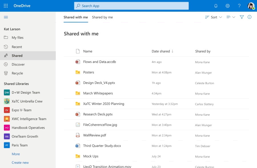 New add to OneDrive feature.