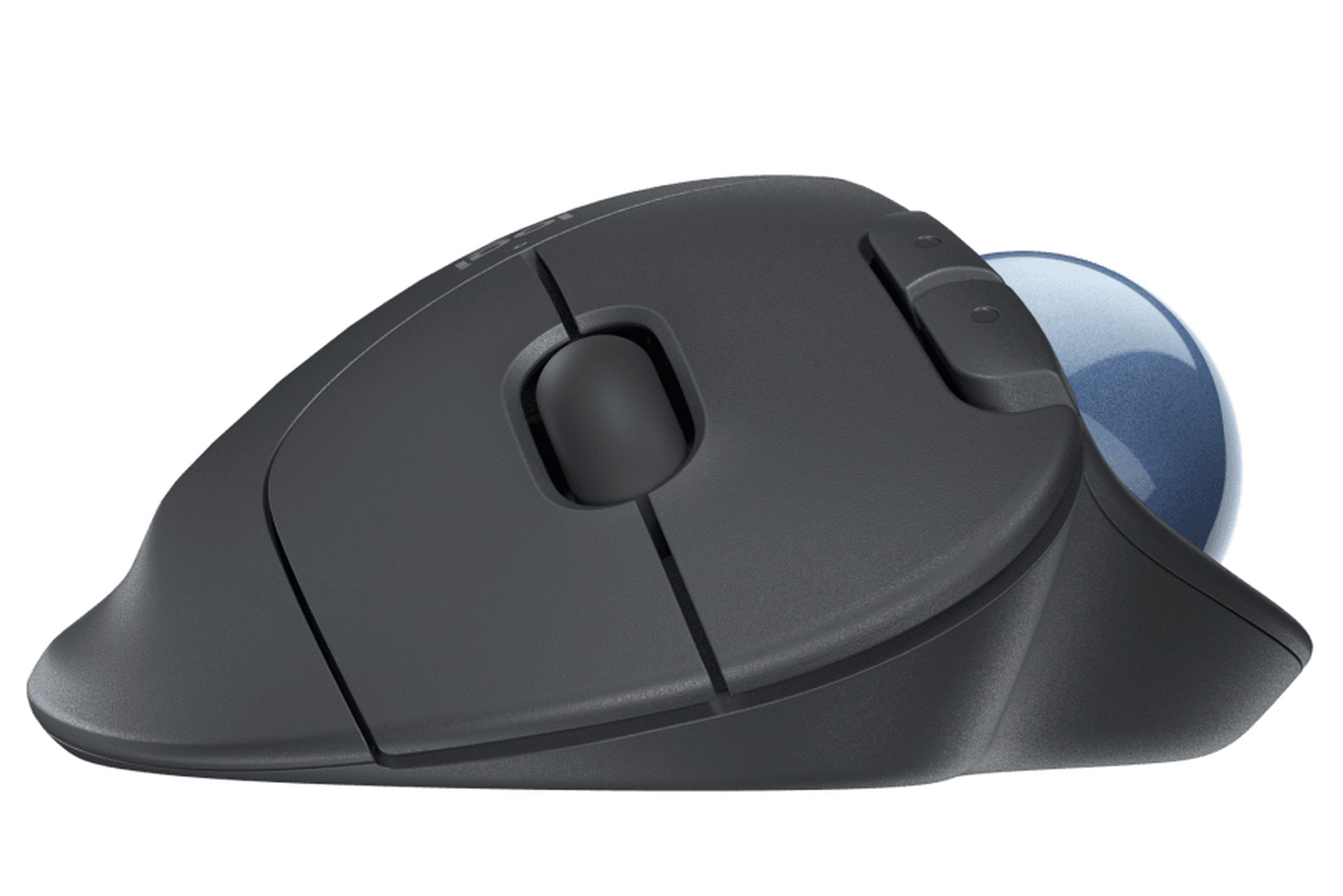 Move the cursor by using your thumb to control the trackball.