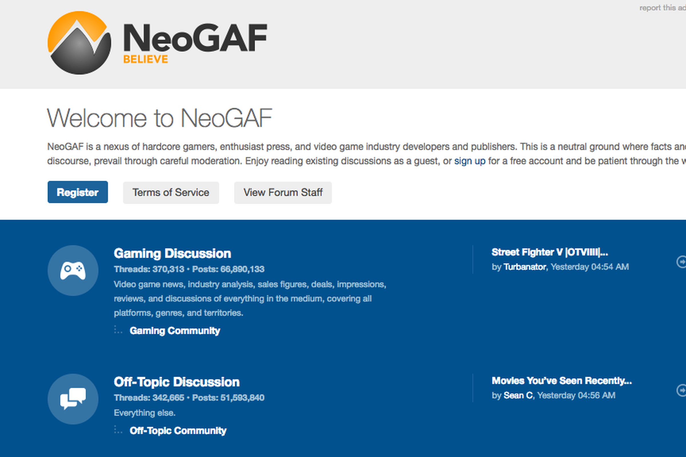 NeoGAF Home Page