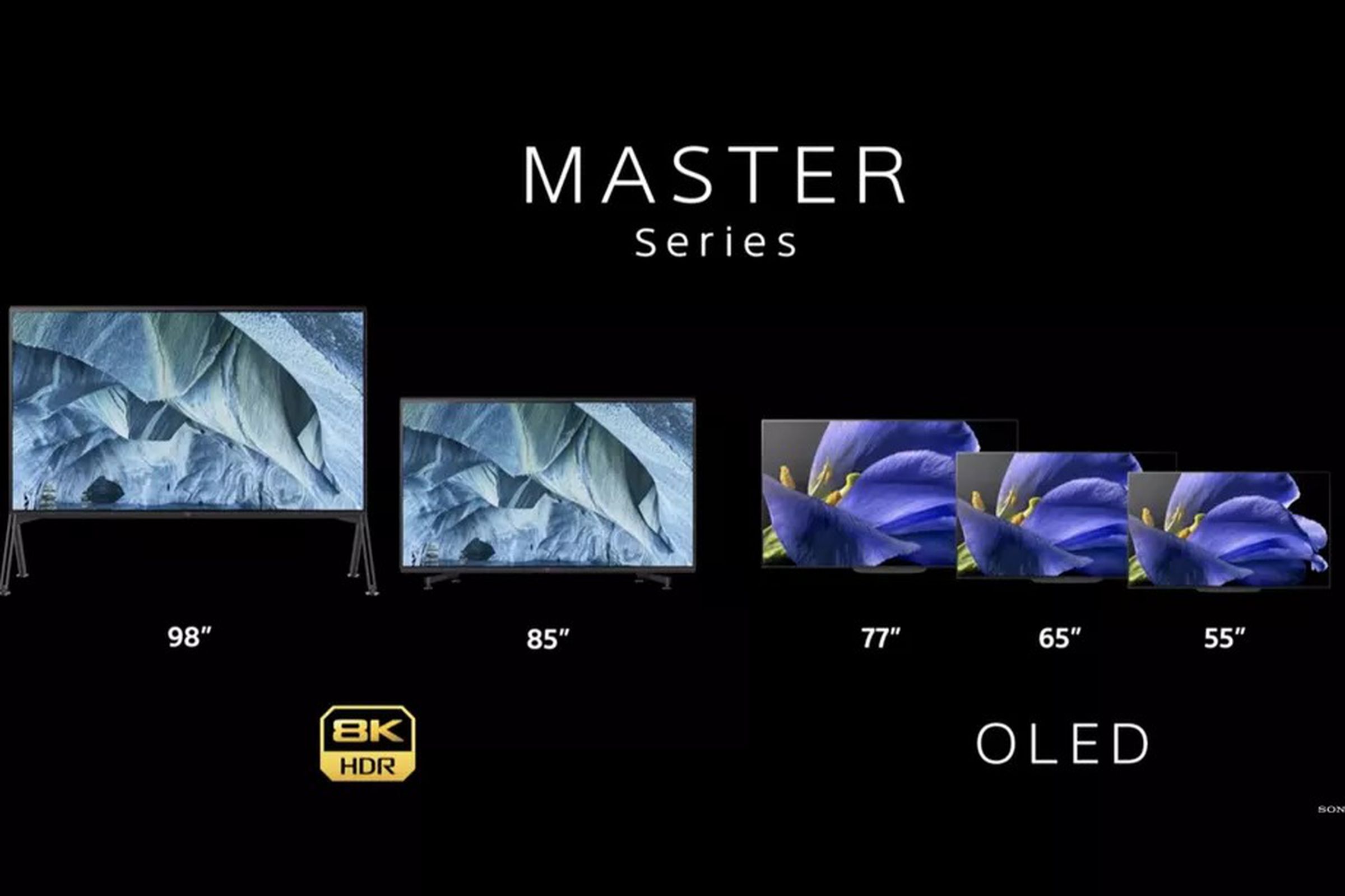 Sony’s LCD lineup now goes up to 98 inches. But if you want an OLED, you’ll be stuck with “only” 75 inches.