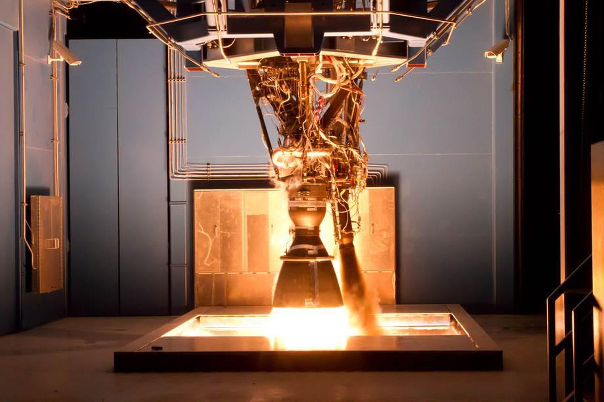 Testing of a SpaceX Merlin engine