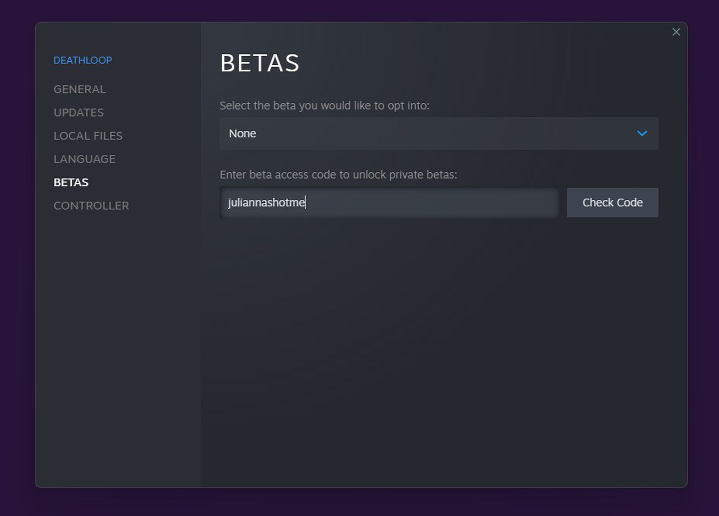 You’ll have to hit Check Code and also Opt into before the beta hotfix will work.