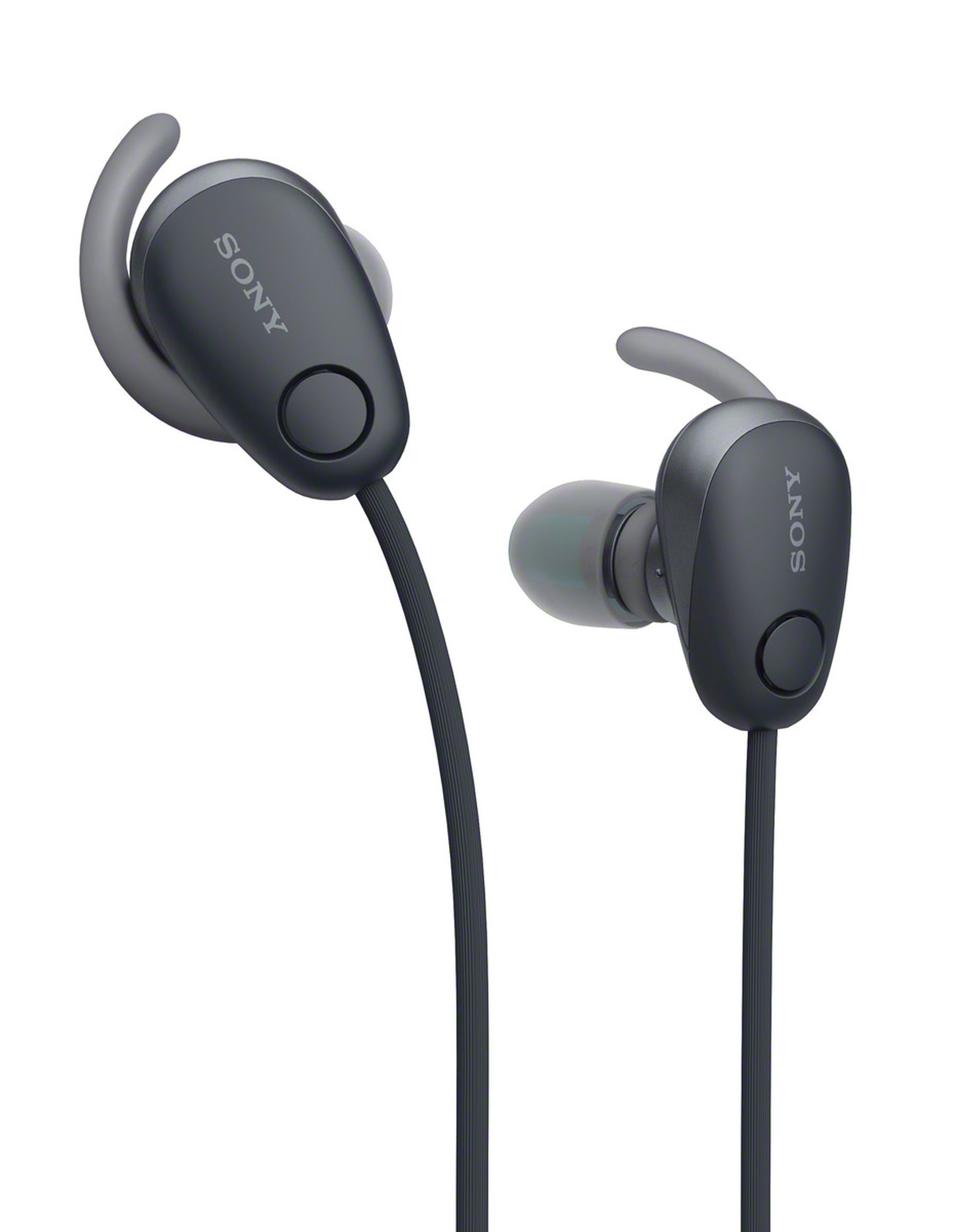 Sony’s WI-SP600N neckbuds feature noise cancellation and IPX4 sweat and water resistance. 