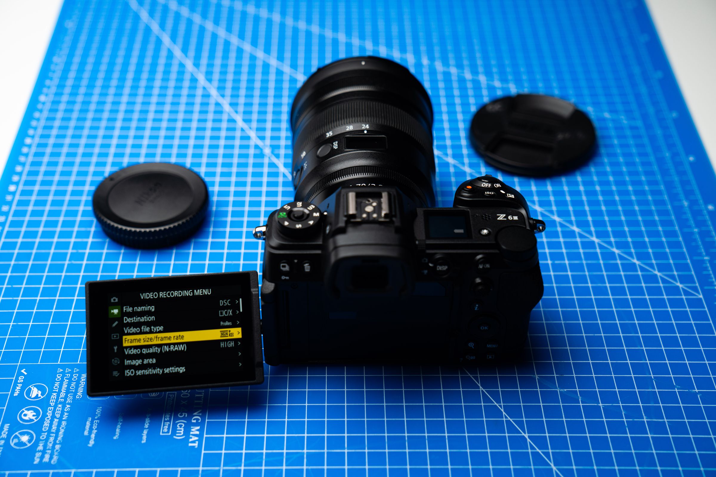 The Nikon Z6 III has an articulating back screen that is typical of hybrid photo / video cameras.