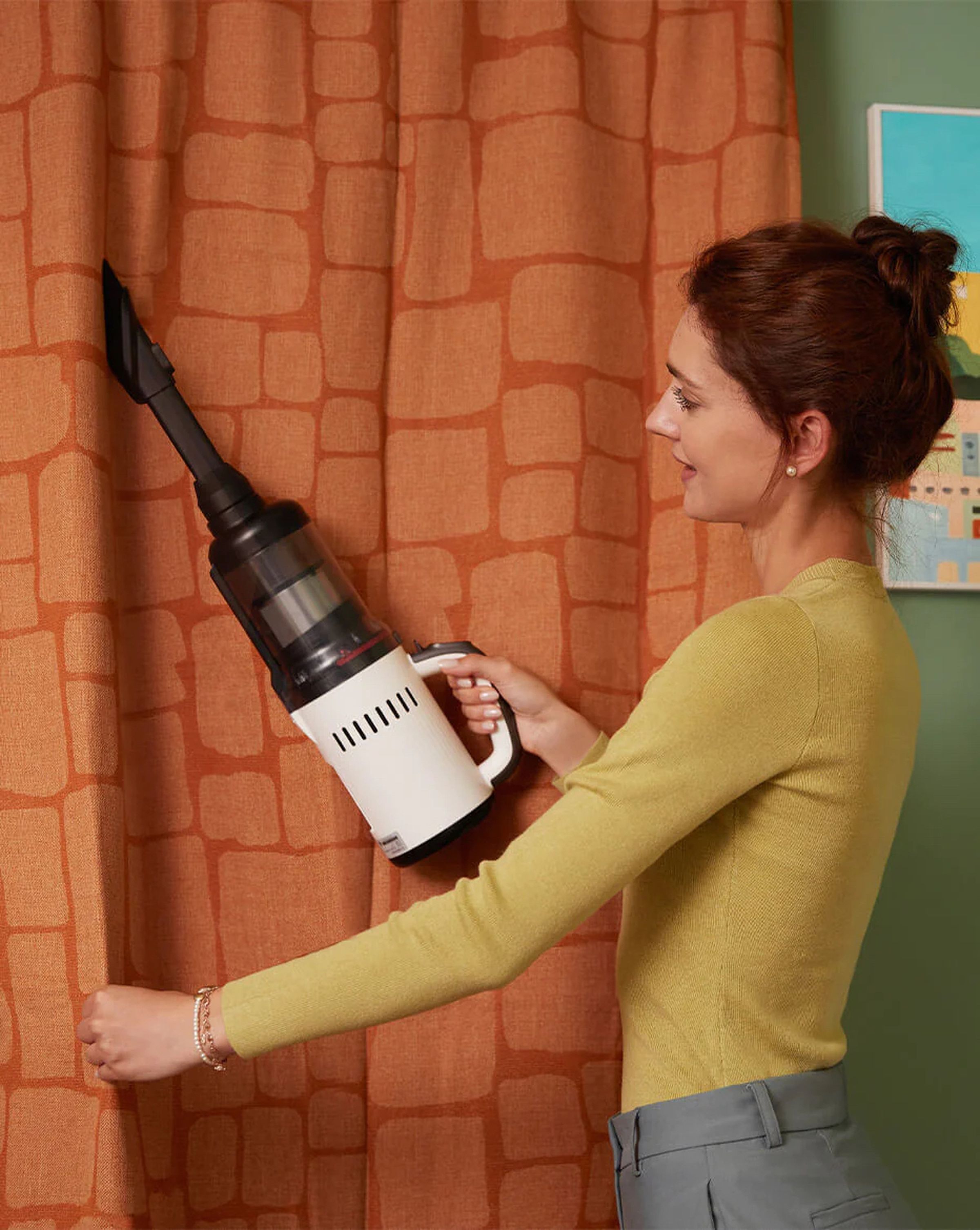 The wet / dry vacuum converts to a stick vacuum for multisurface cleaning.