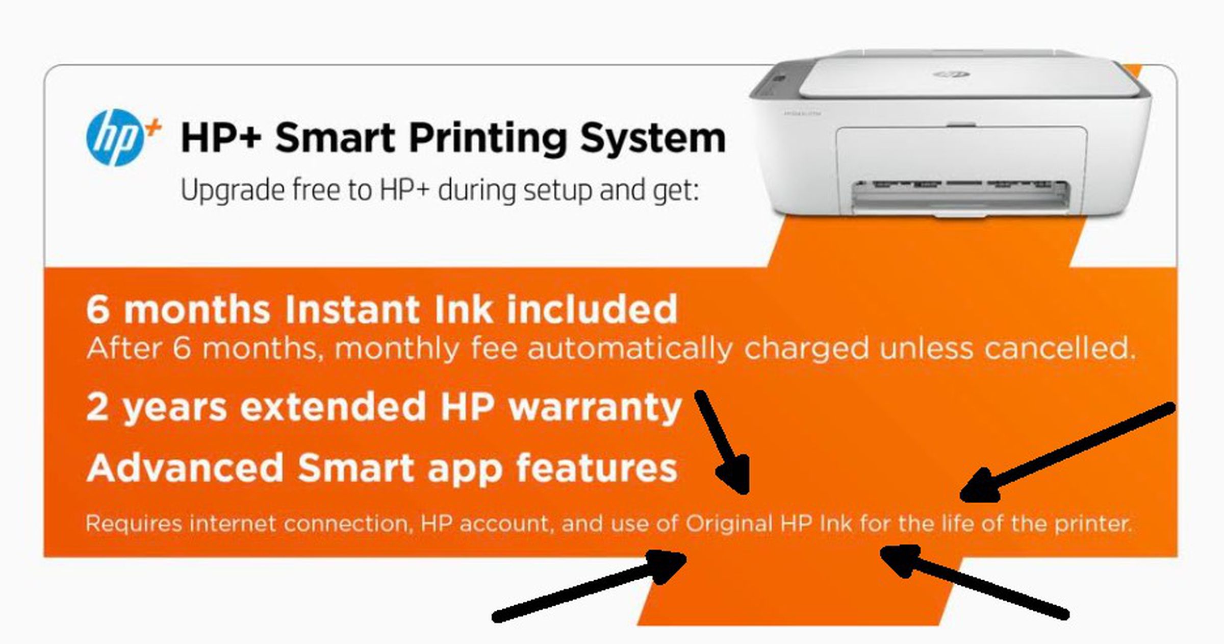 Not all of HP’s fine print is this obvious.