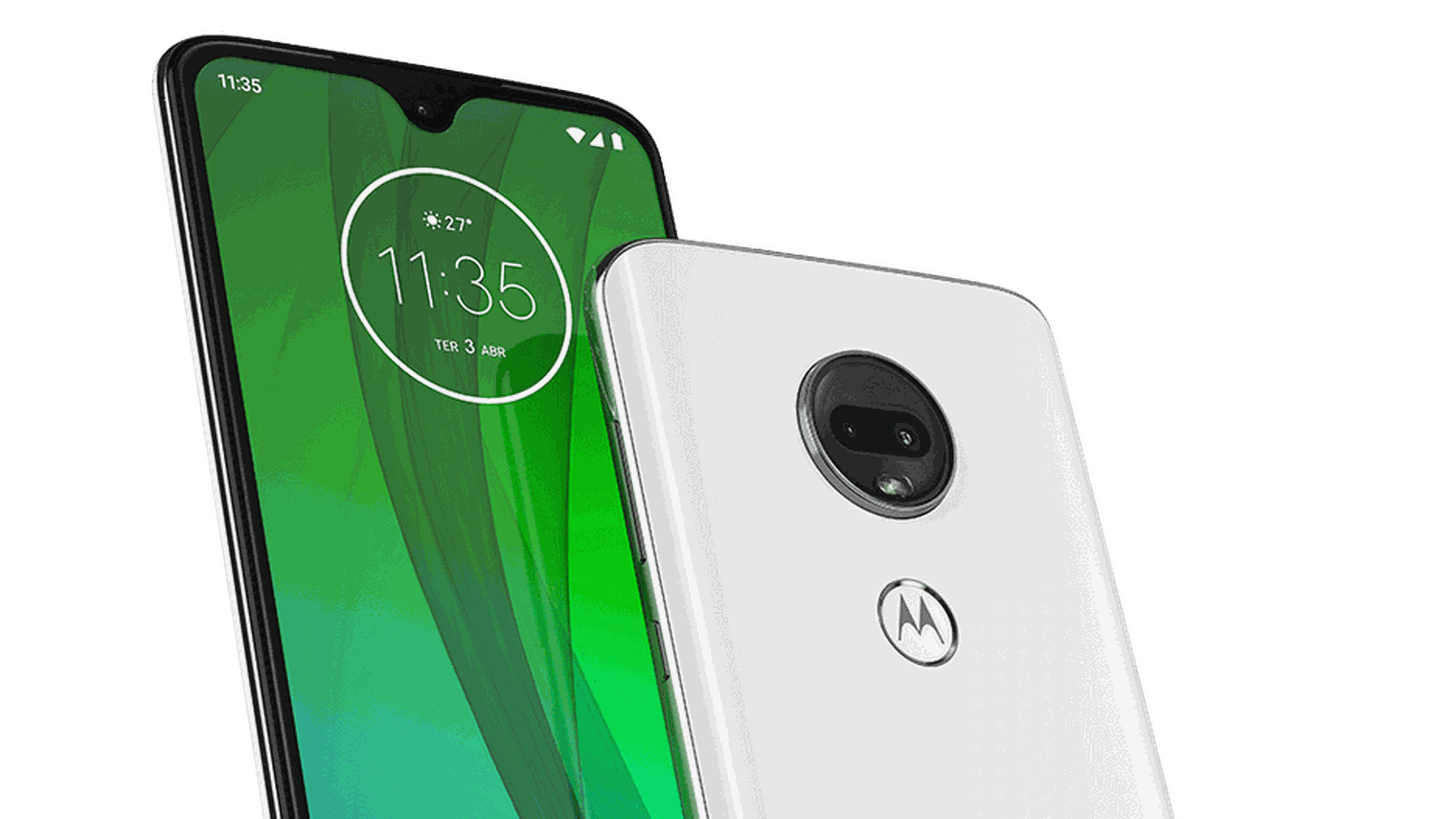 The Moto G7, with its drop-style notch display.