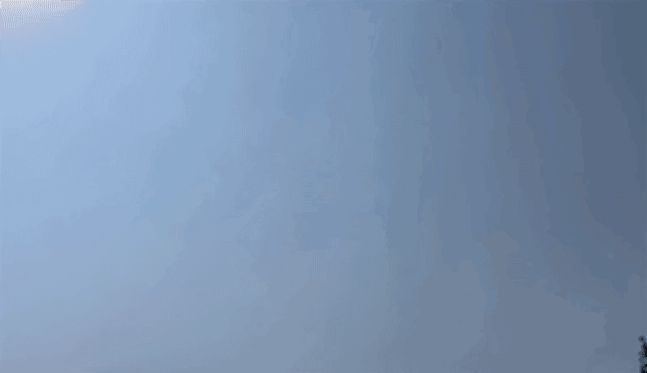 The gif compression turns it white, but the flare is still clearly visible in this video.