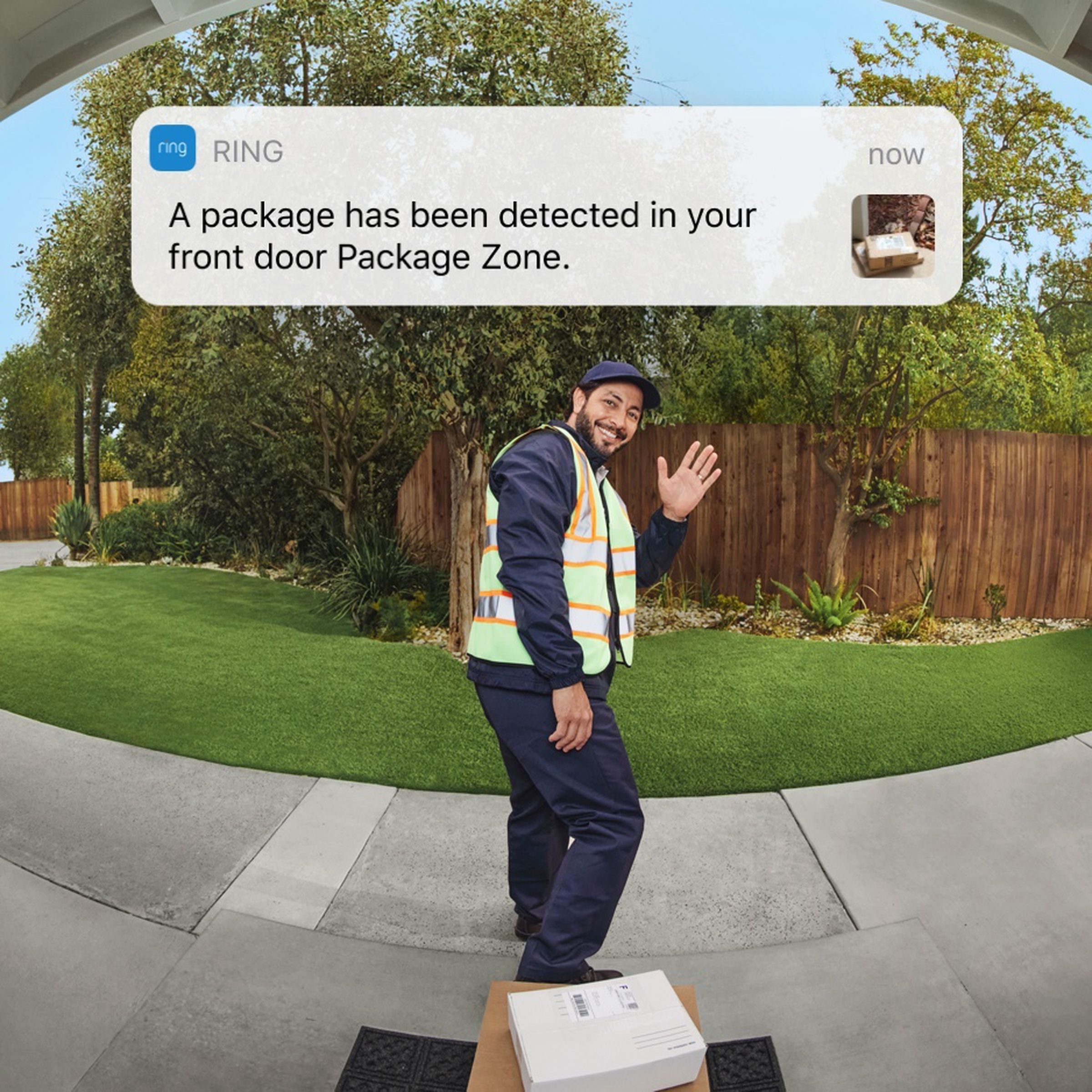 A package alert from a Ring Video Doorbell.
