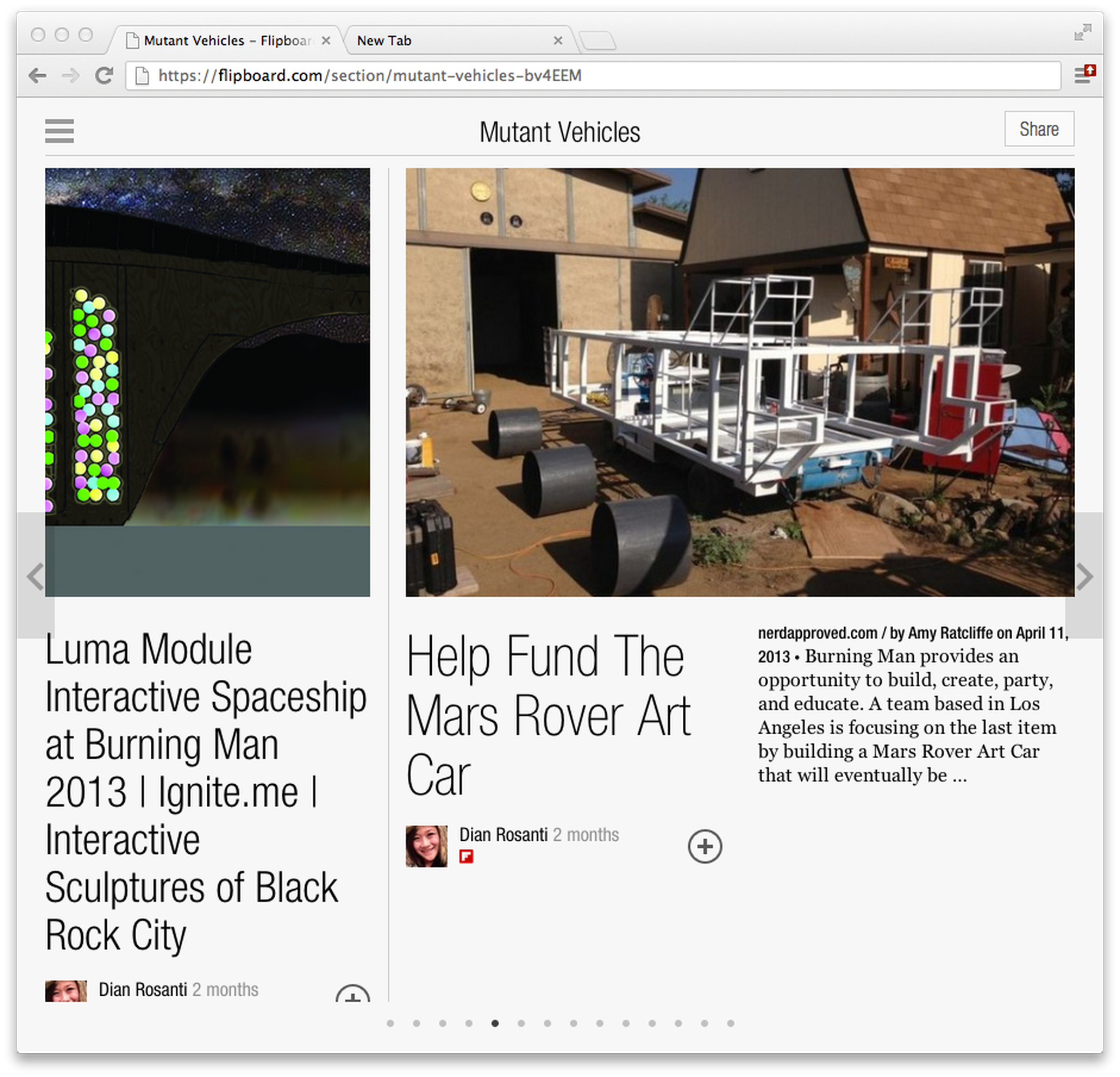 Flipboard desktop magazines