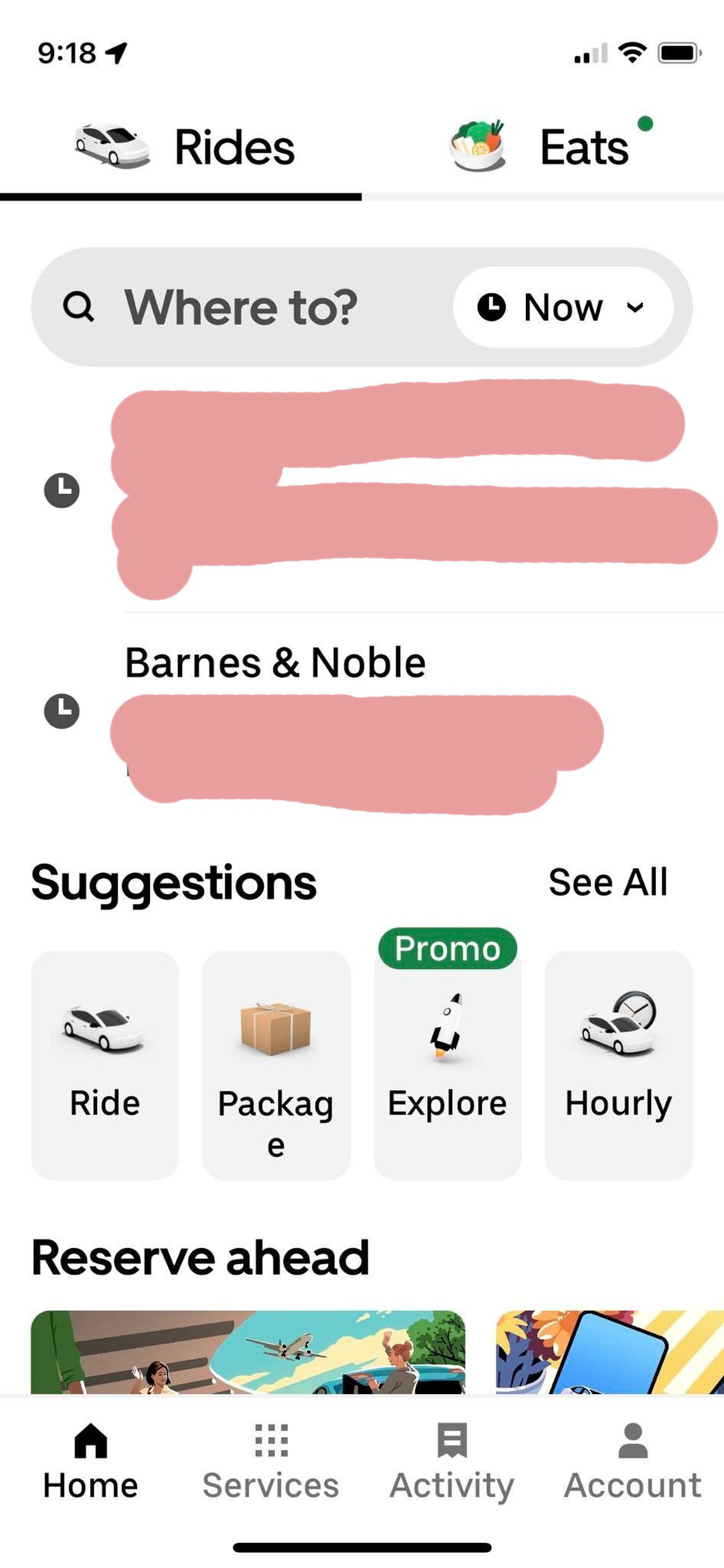 Click on the <strong>Account </strong>tab in your Uber app located at the very bottom right of your screen