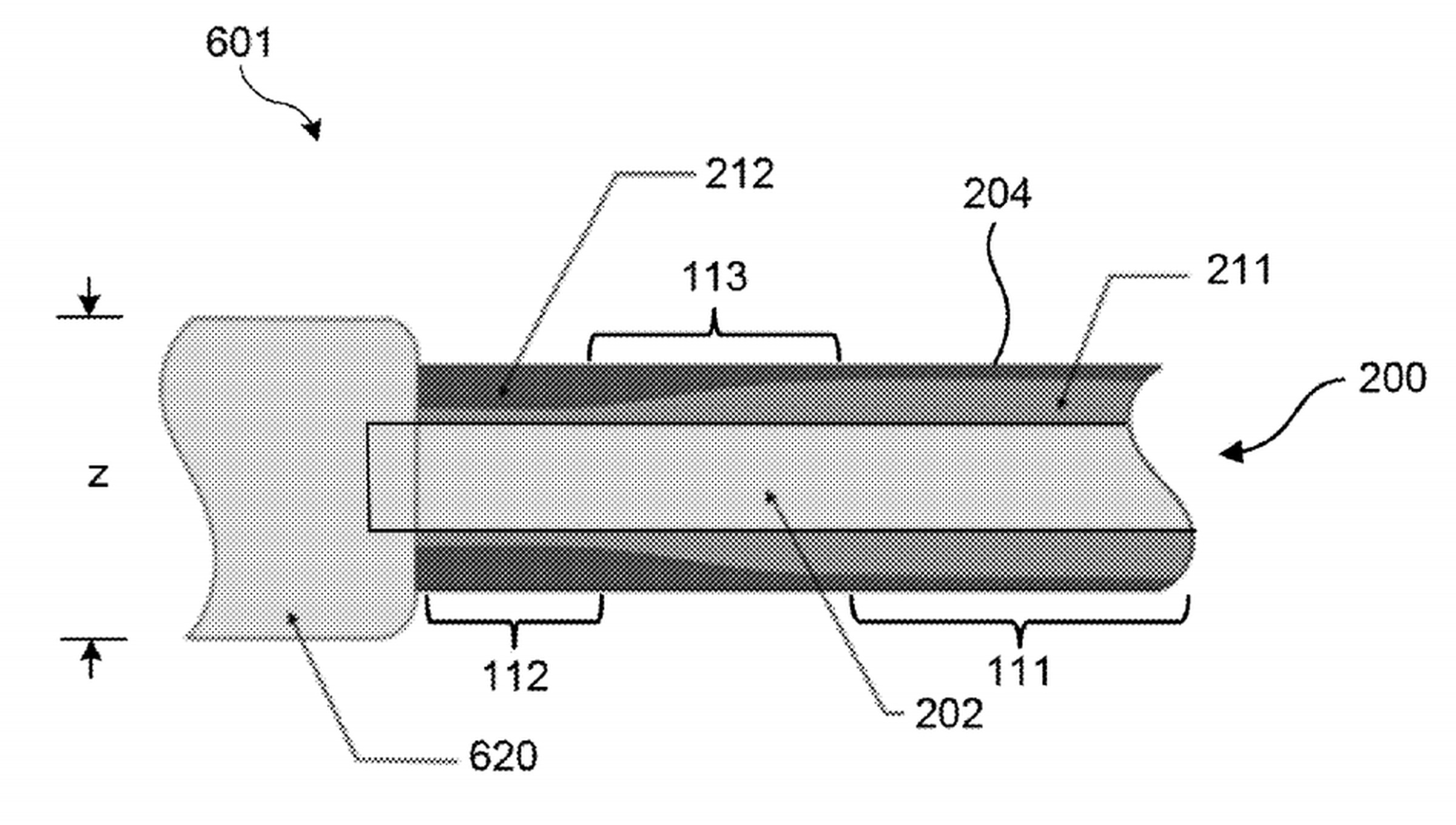 A diagram from Apple’s patent for a cable with variable stiffness.