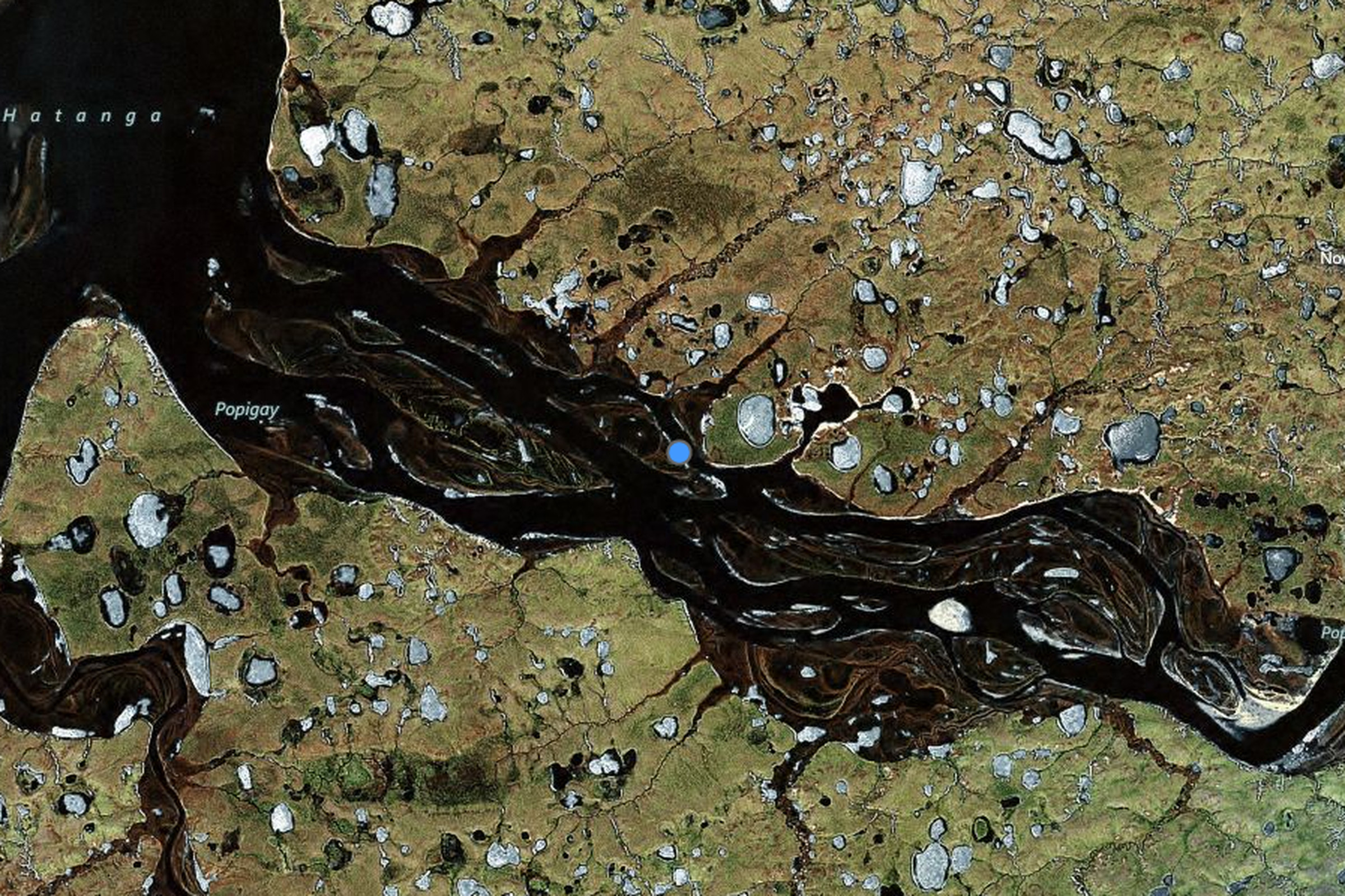 Popigai, Russia (Bing Maps)