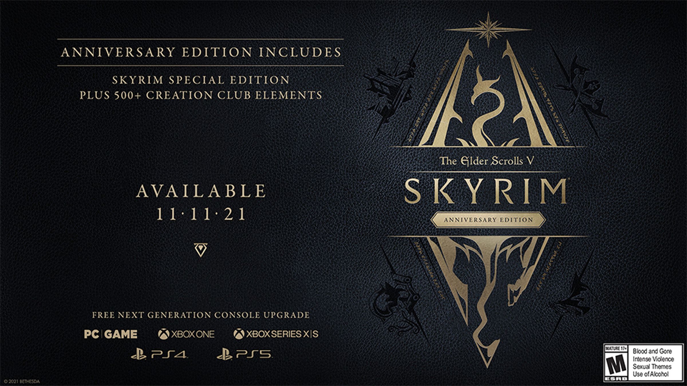Skyrim Anniversary Edition will be released on November 11th.